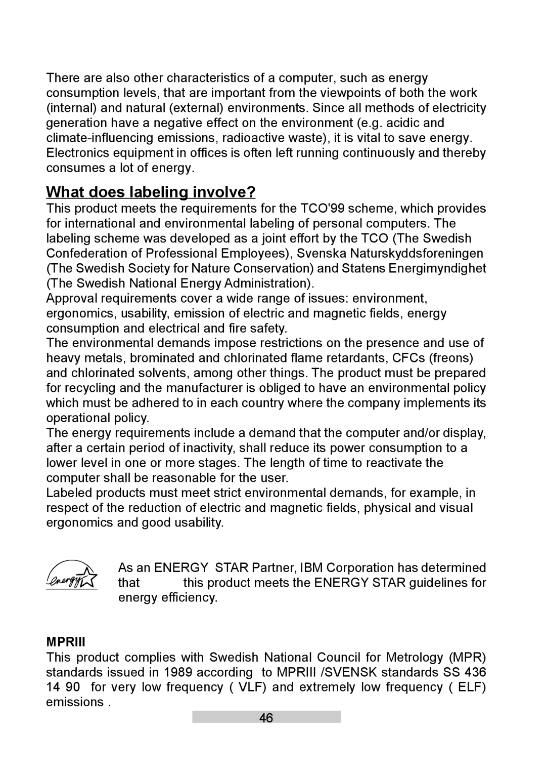 IBM T86A system manual What does labeling involve?, Mpriii 