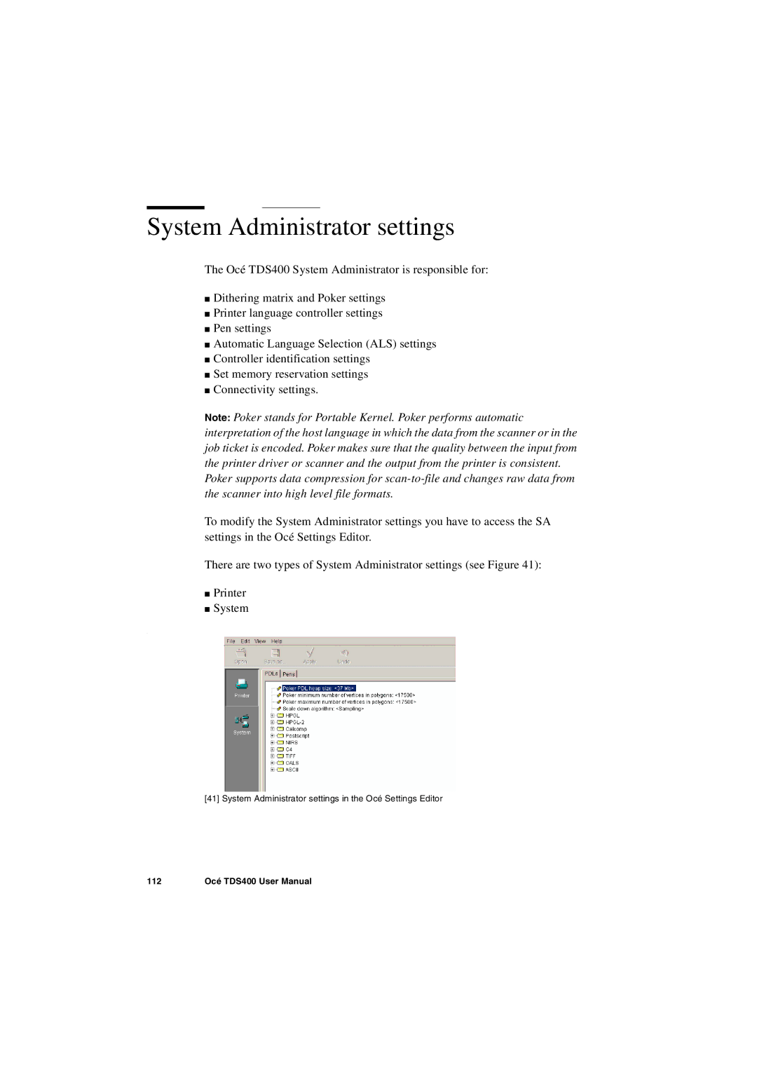 IBM TDS400 user manual System Administrator settings 