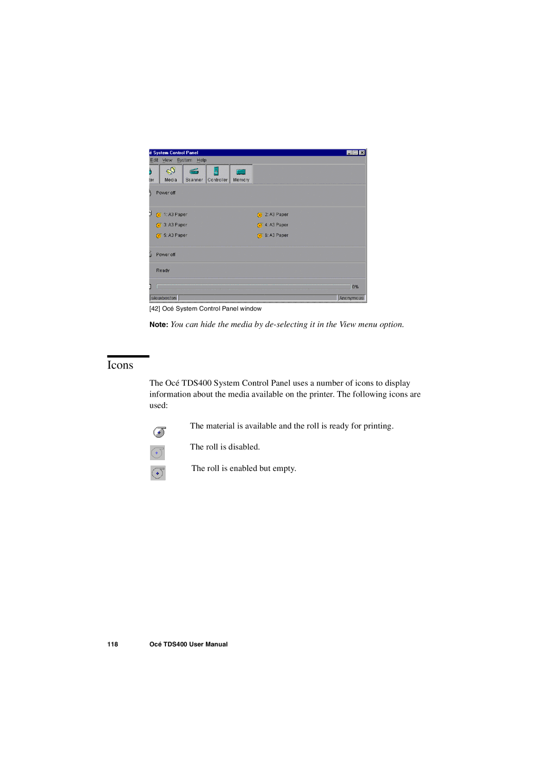 IBM TDS400 user manual Icons 