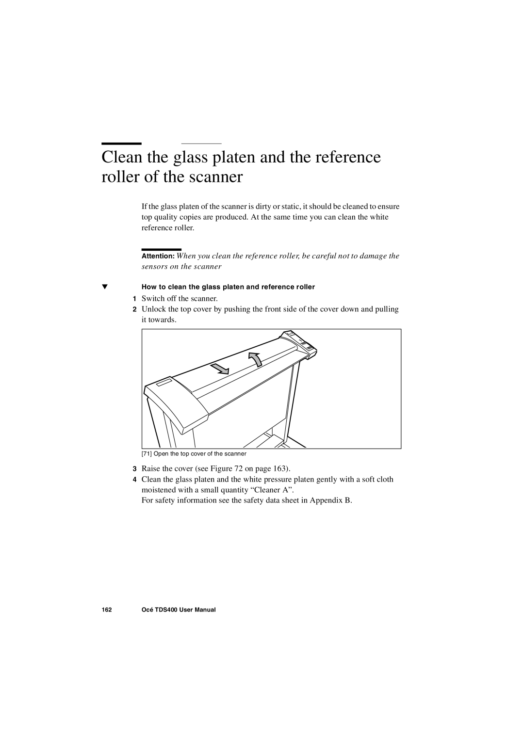 IBM TDS400 user manual How to clean the glass platen and reference roller 