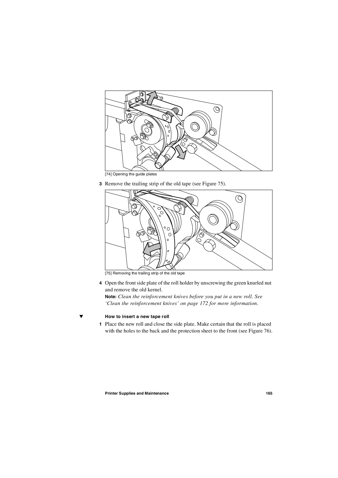 IBM TDS400 user manual Remove the trailing strip of the old tape see Figure 