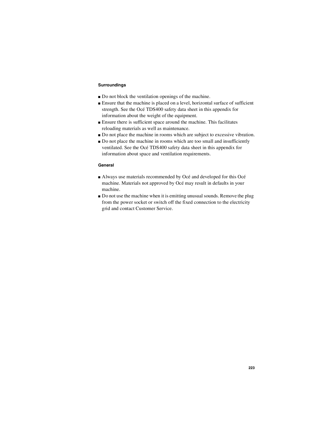 IBM TDS400 user manual Surroundings 