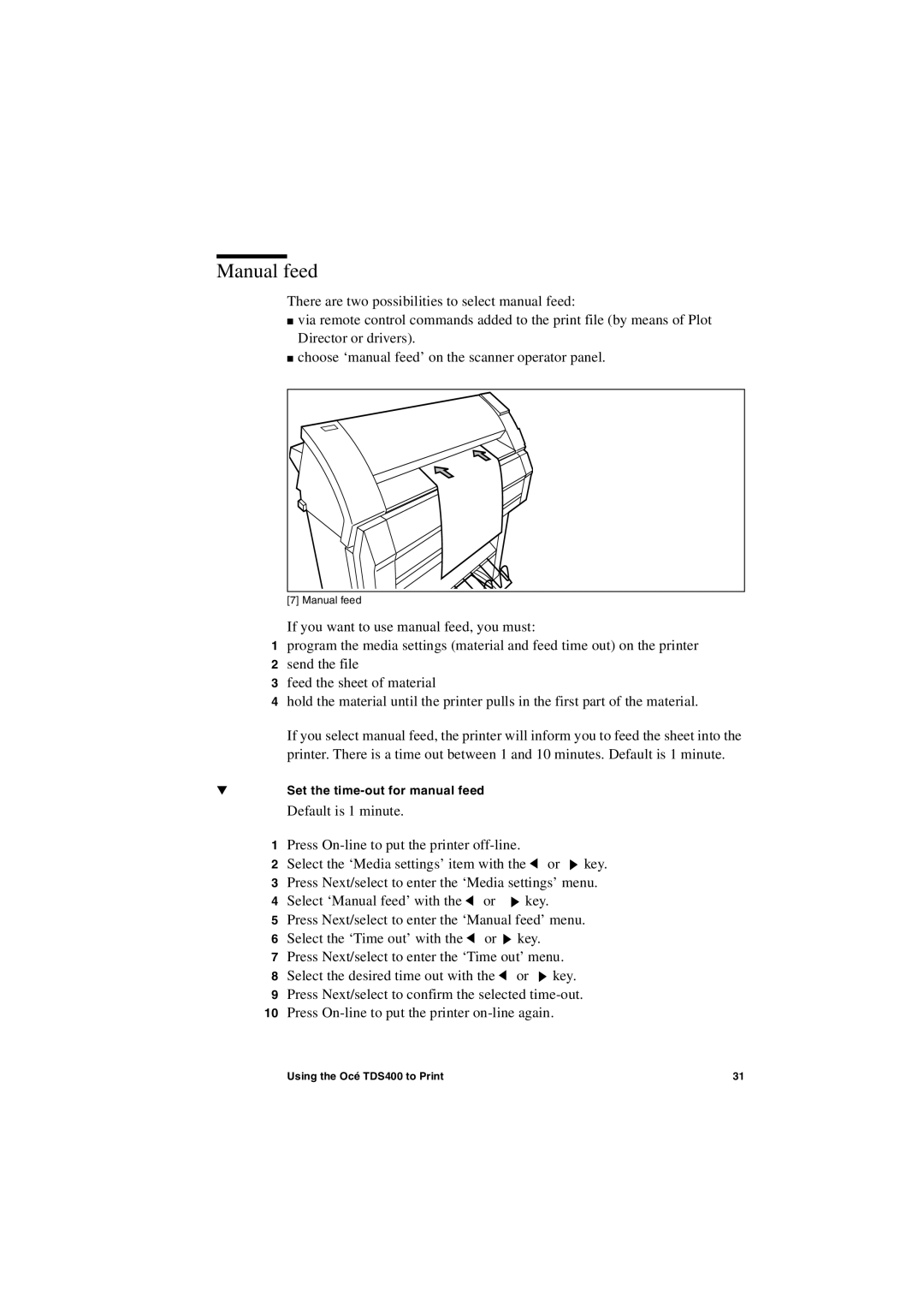 IBM TDS400 user manual Manual feed 