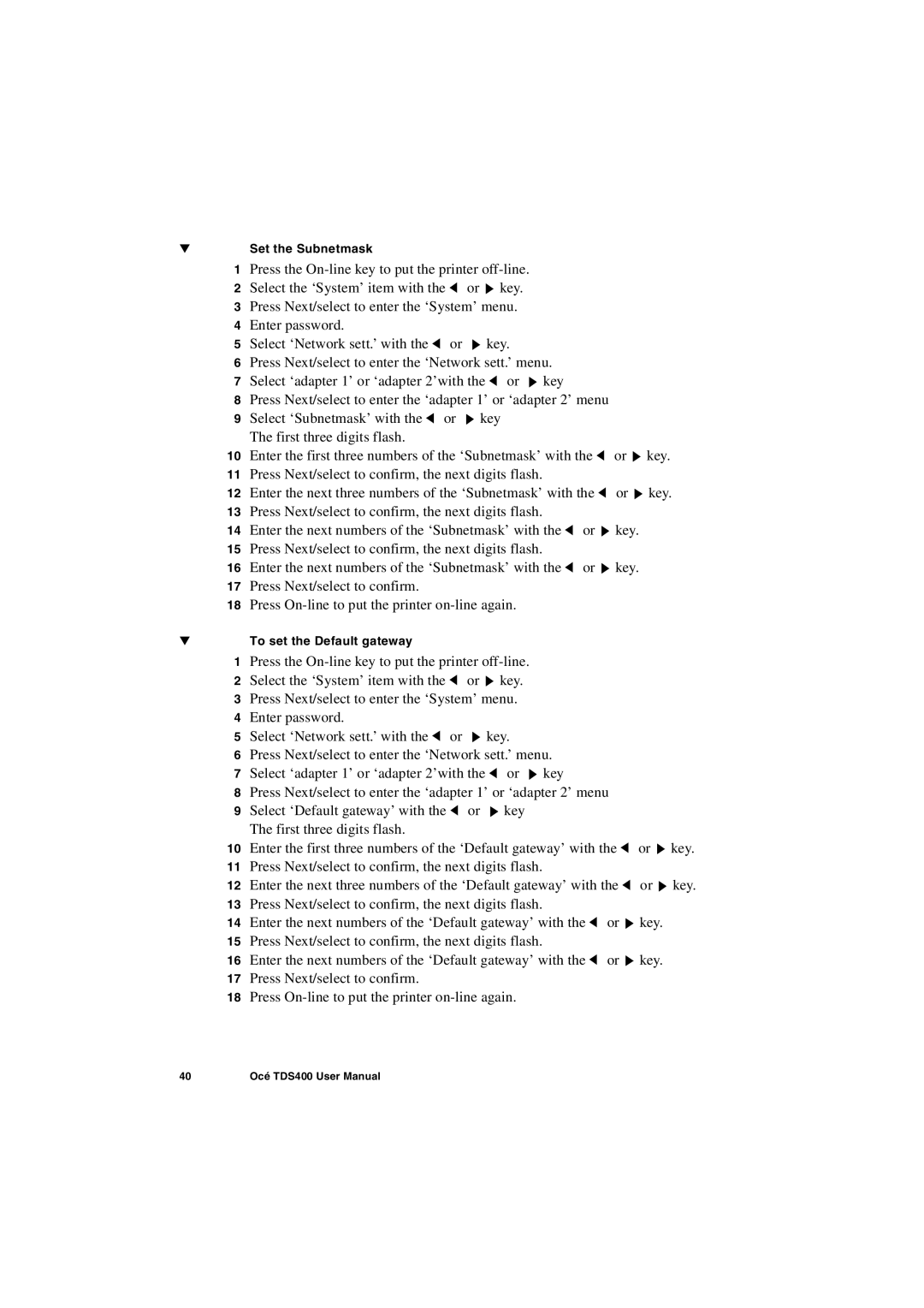 IBM TDS400 user manual Set the Subnetmask 