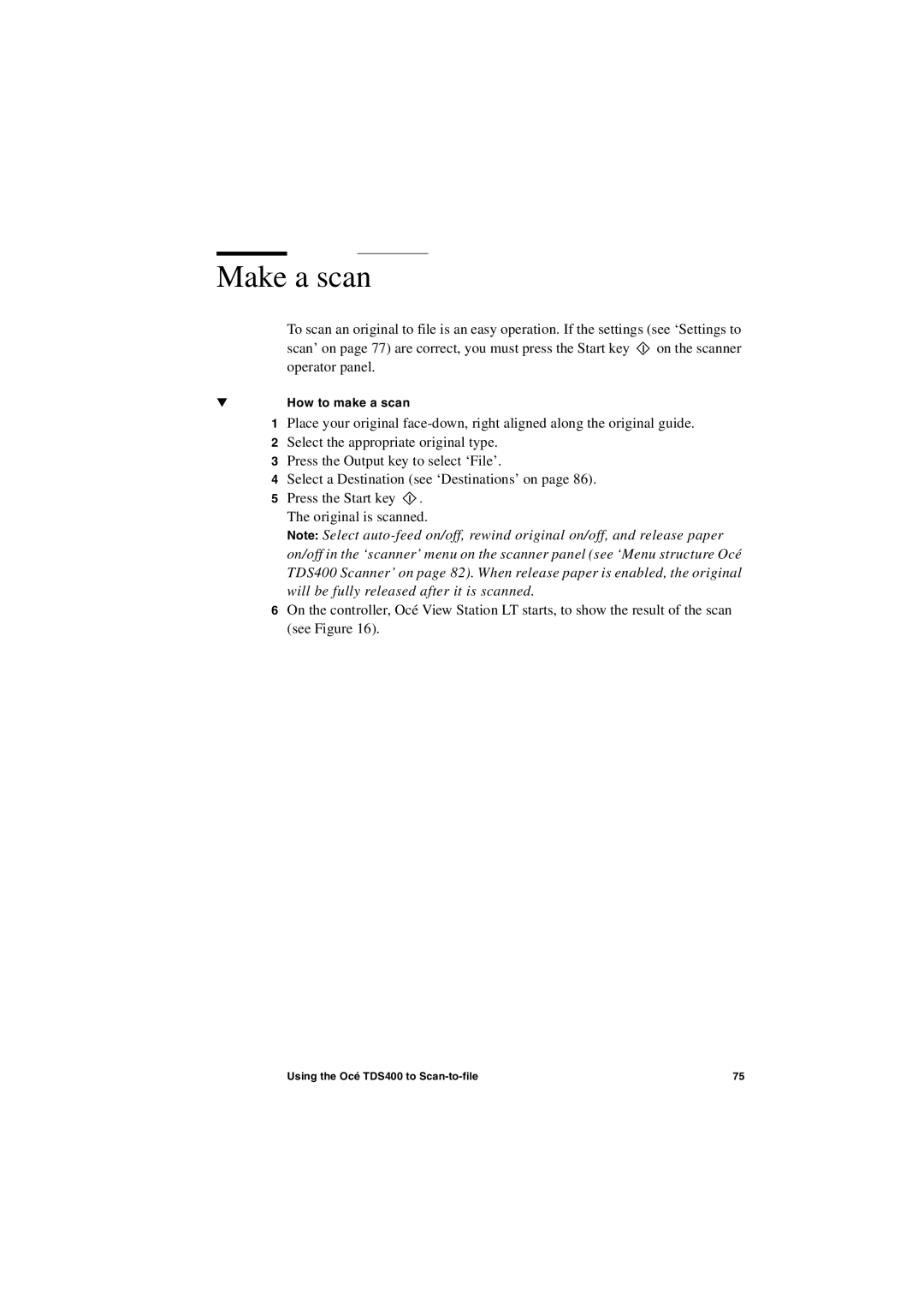 IBM TDS400 user manual Make a scan 