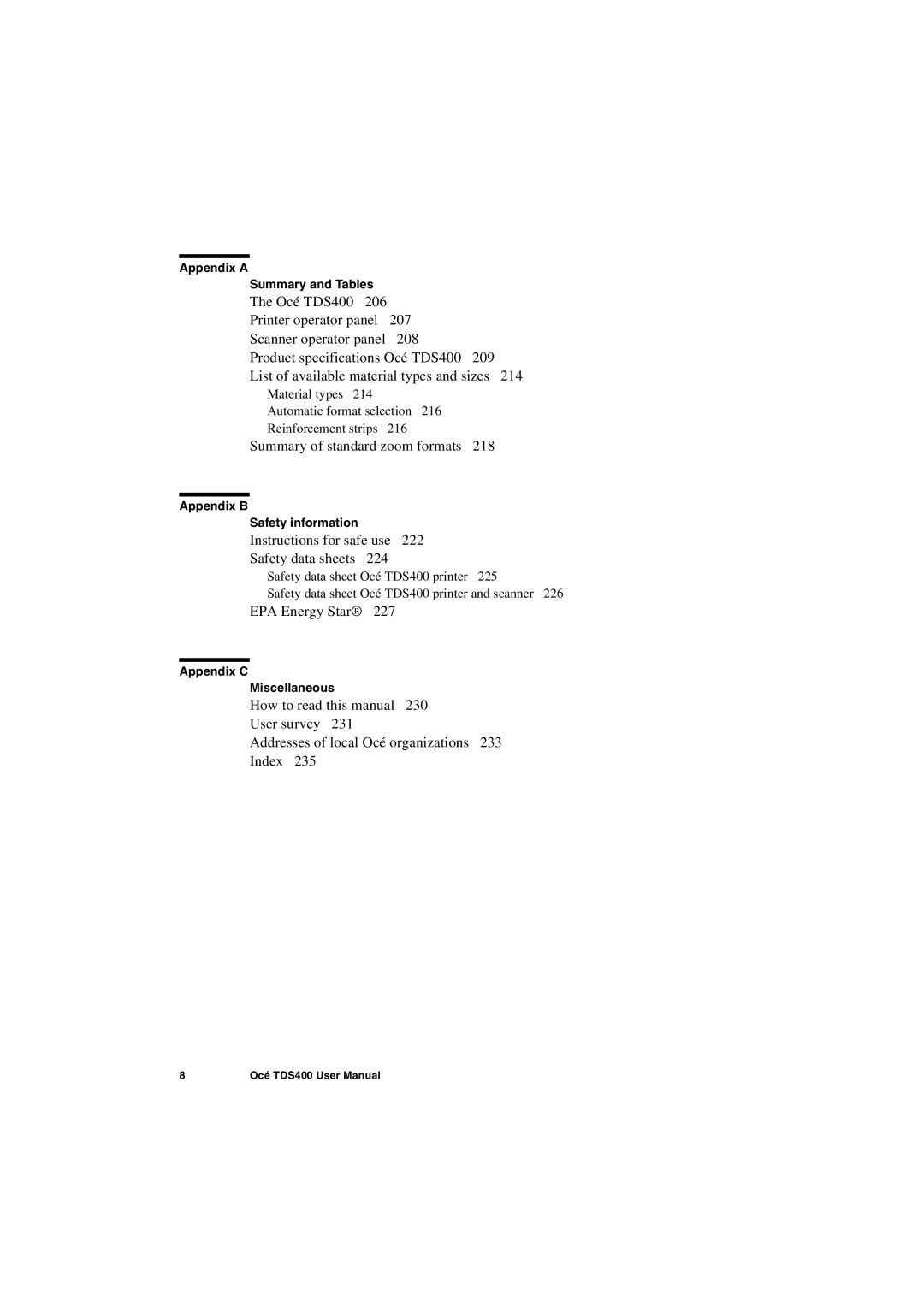 IBM TDS400 user manual Summary of standard zoom formats 