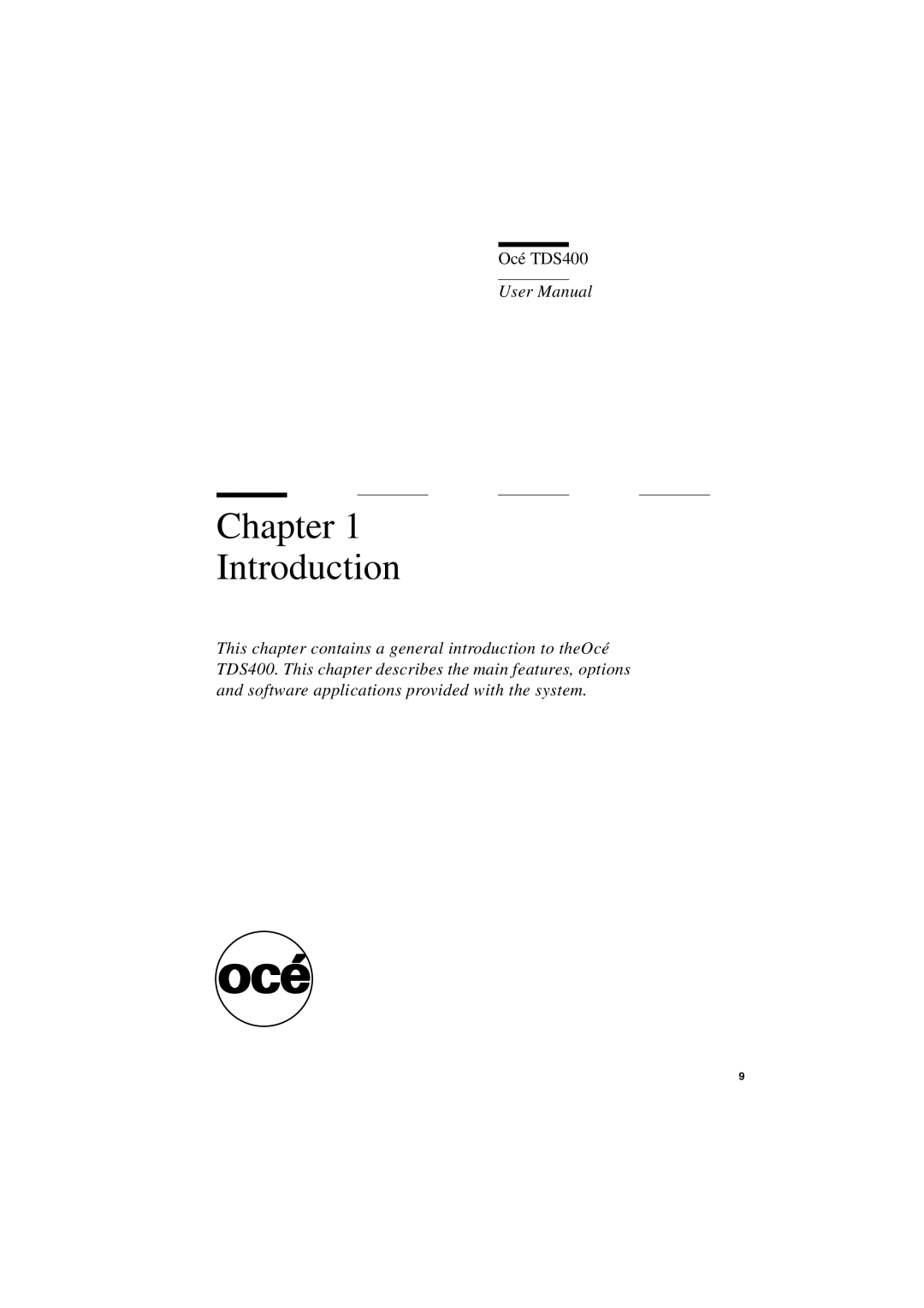 IBM TDS400 user manual Chapter Introduction 