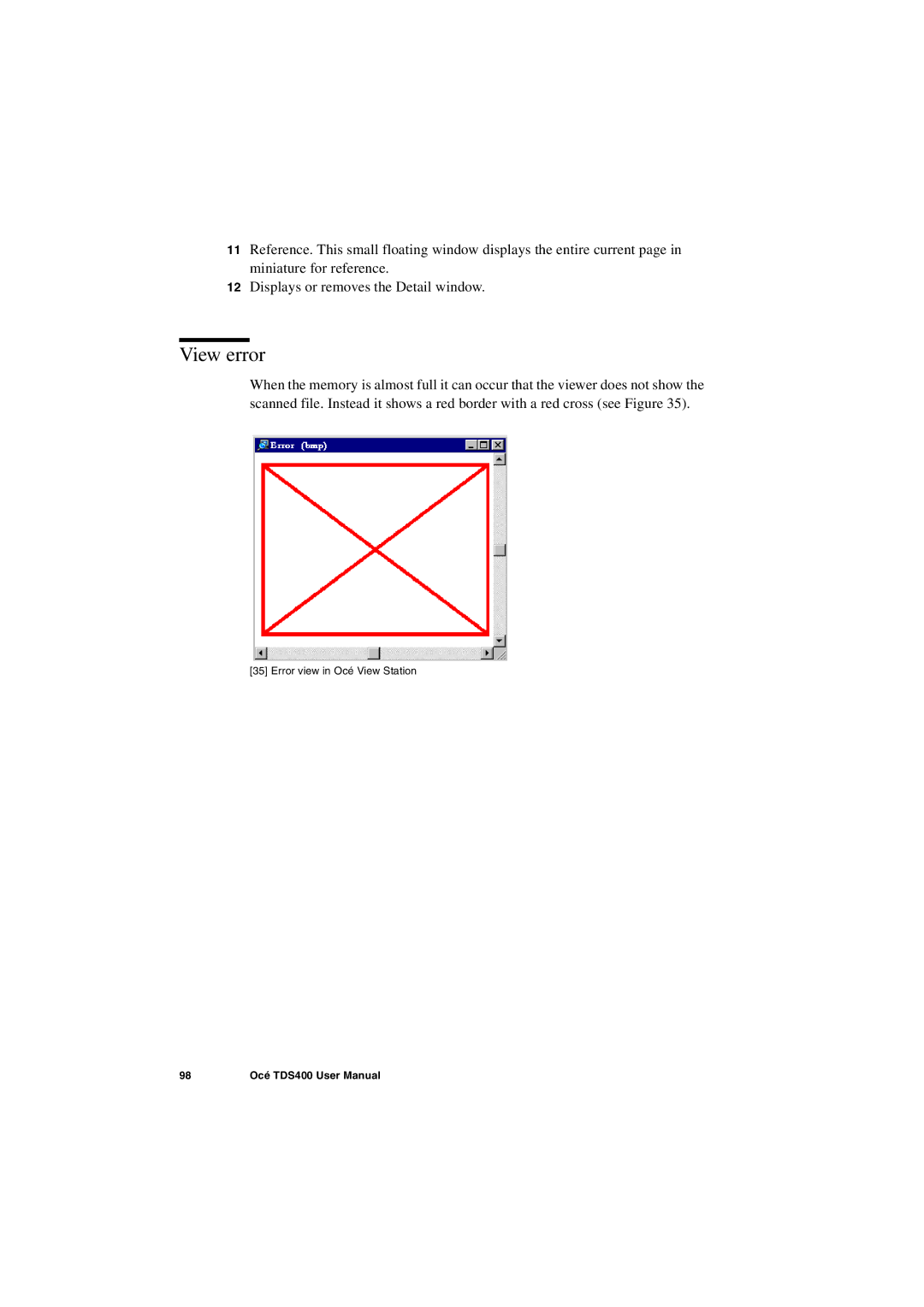 IBM TDS400 user manual View error 