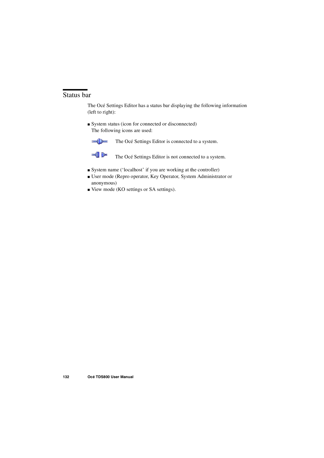 IBM TDS800 user manual Status bar 