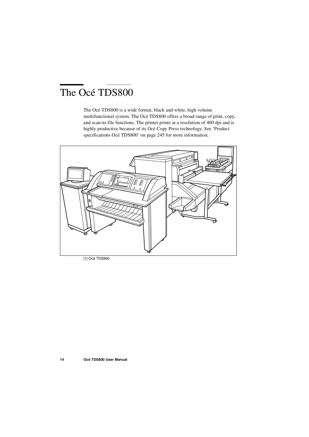 IBM user manual Océ TDS800 