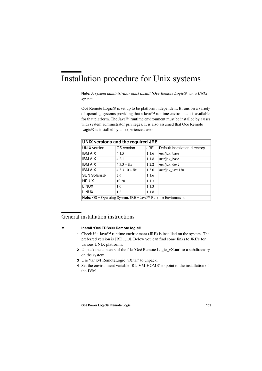 IBM TDS800 user manual Installation procedure for Unix systems, General installation instructions 