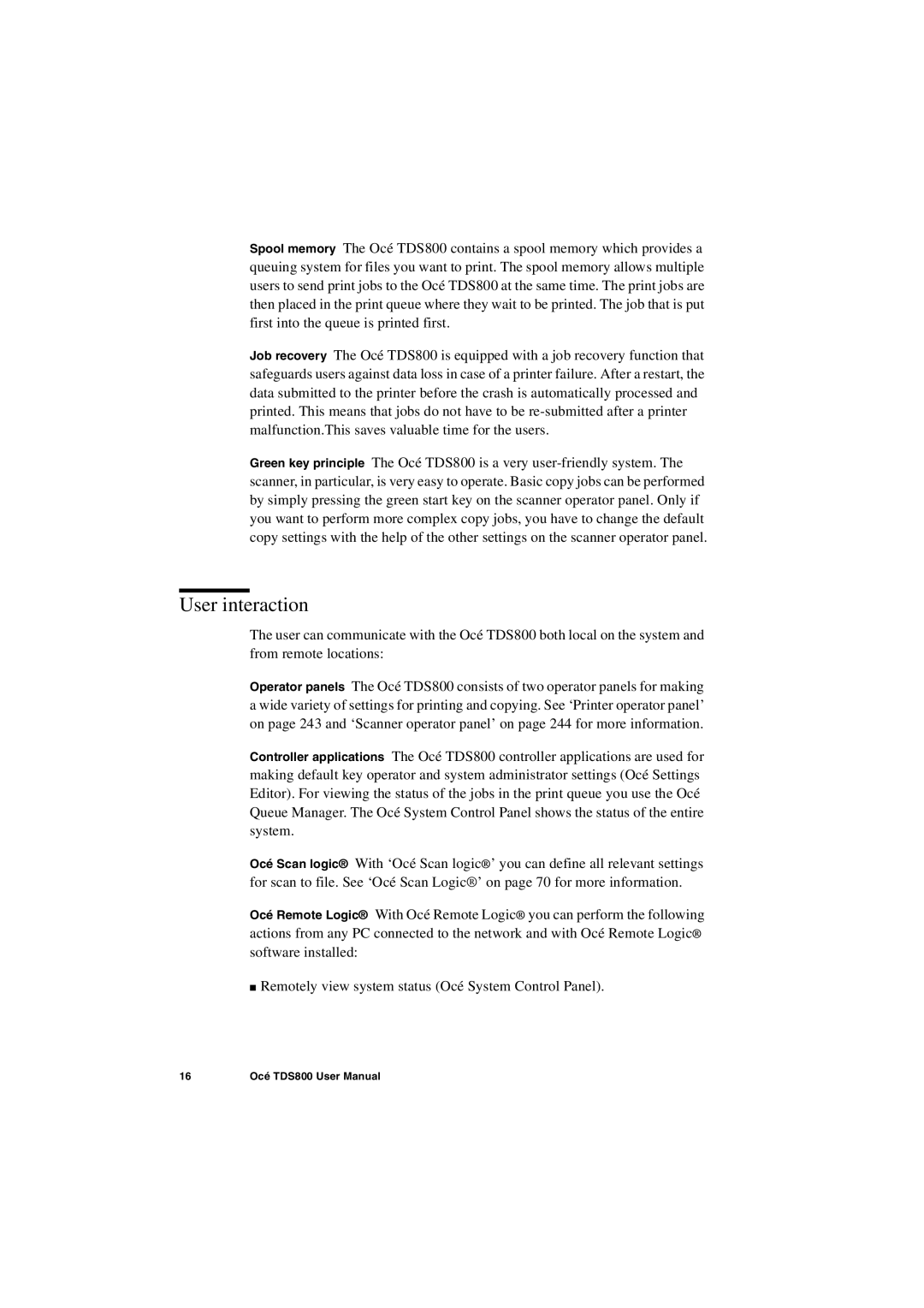 IBM TDS800 user manual User interaction 