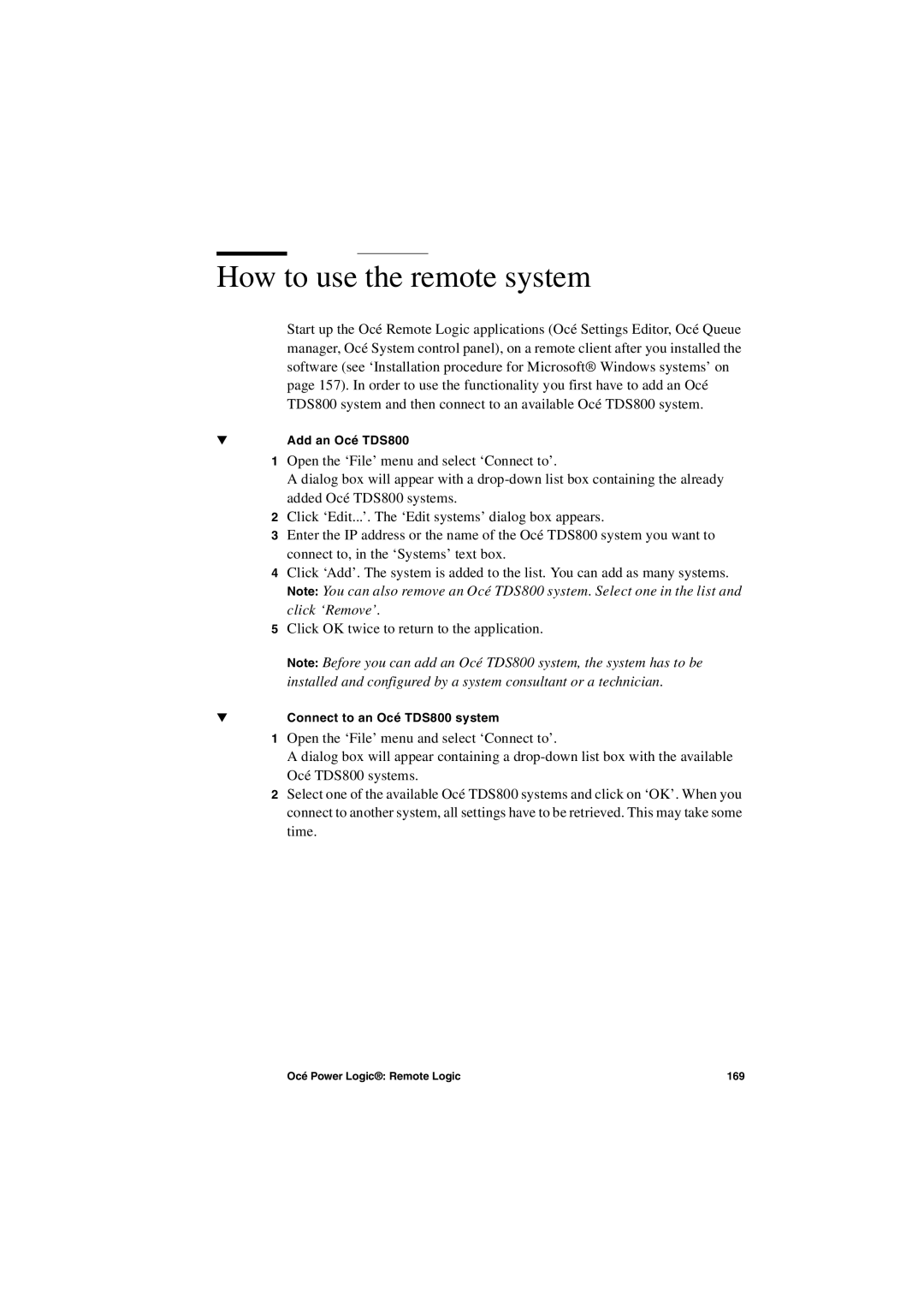 IBM TDS800 user manual How to use the remote system 