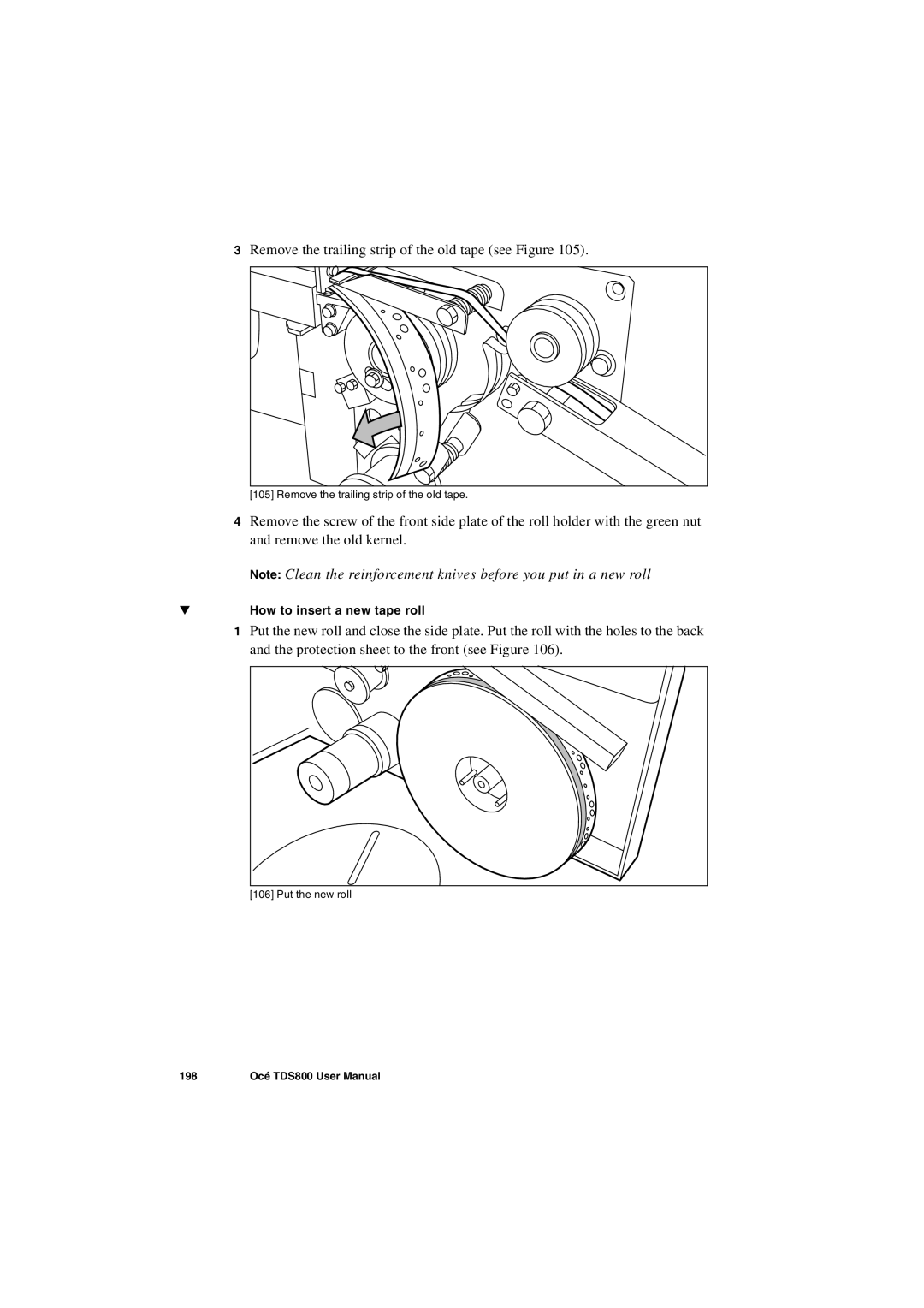 IBM TDS800 user manual Remove the trailing strip of the old tape see Figure 