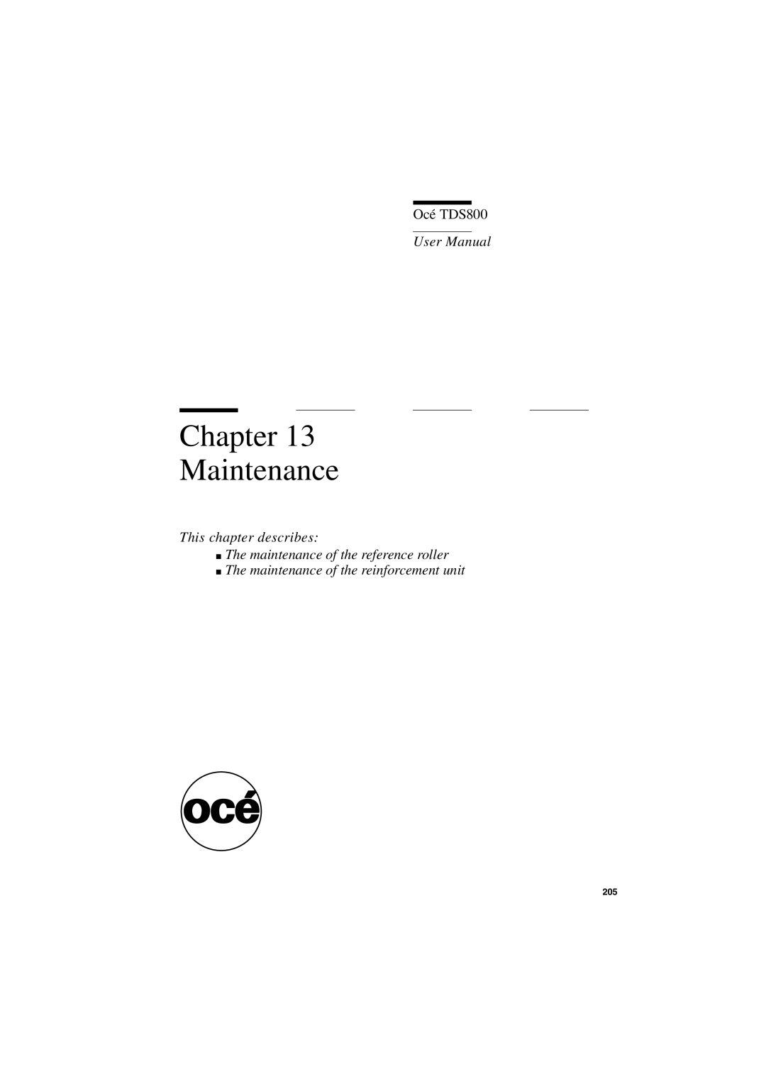 IBM TDS800 user manual Chapter Maintenance 