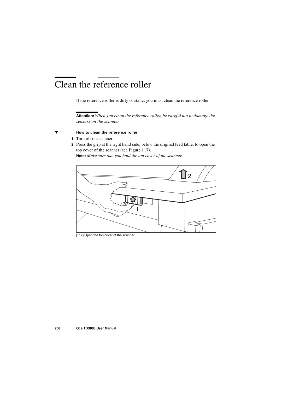 IBM TDS800 user manual Clean the reference roller 