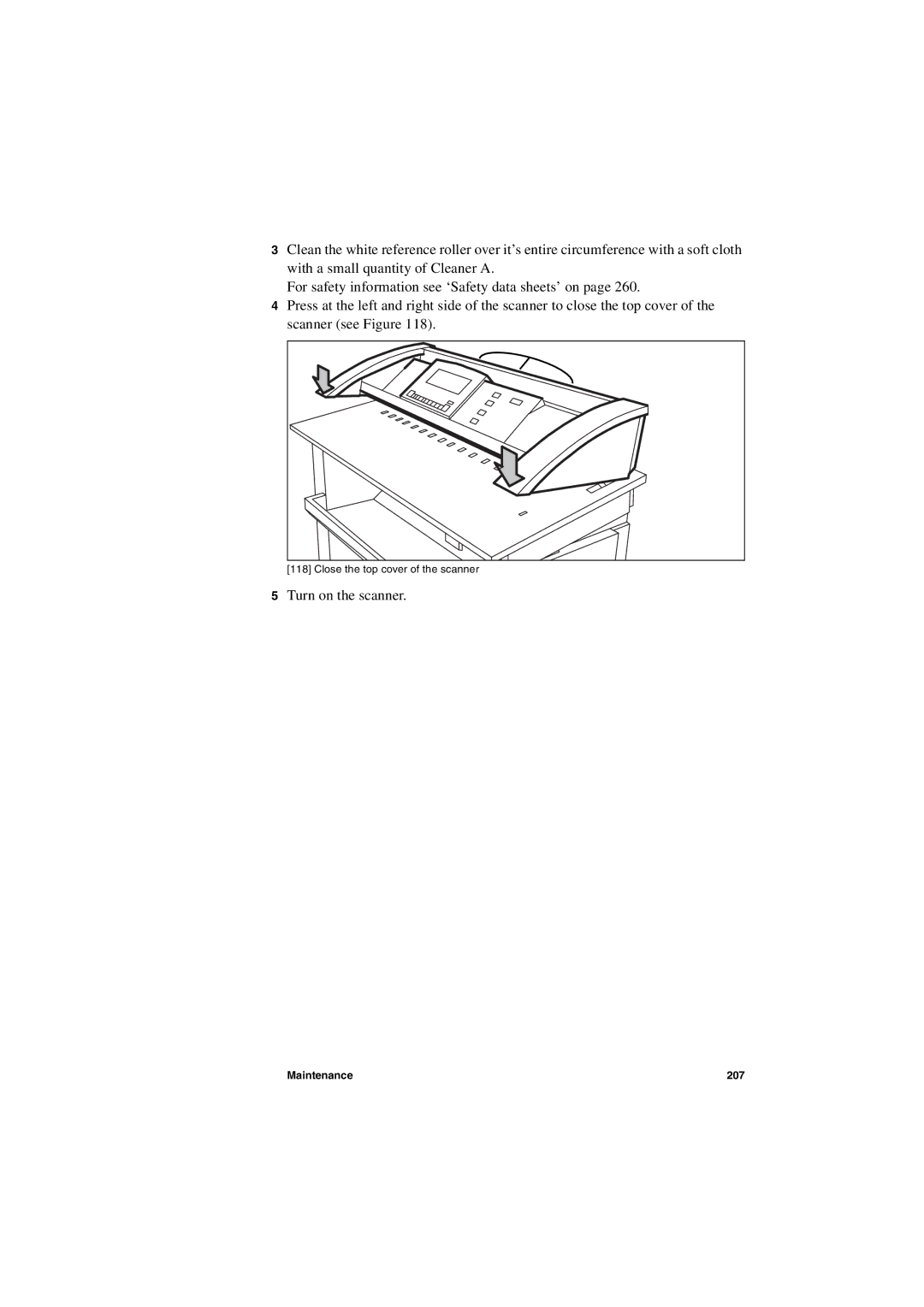 IBM TDS800 user manual Turn on the scanner 