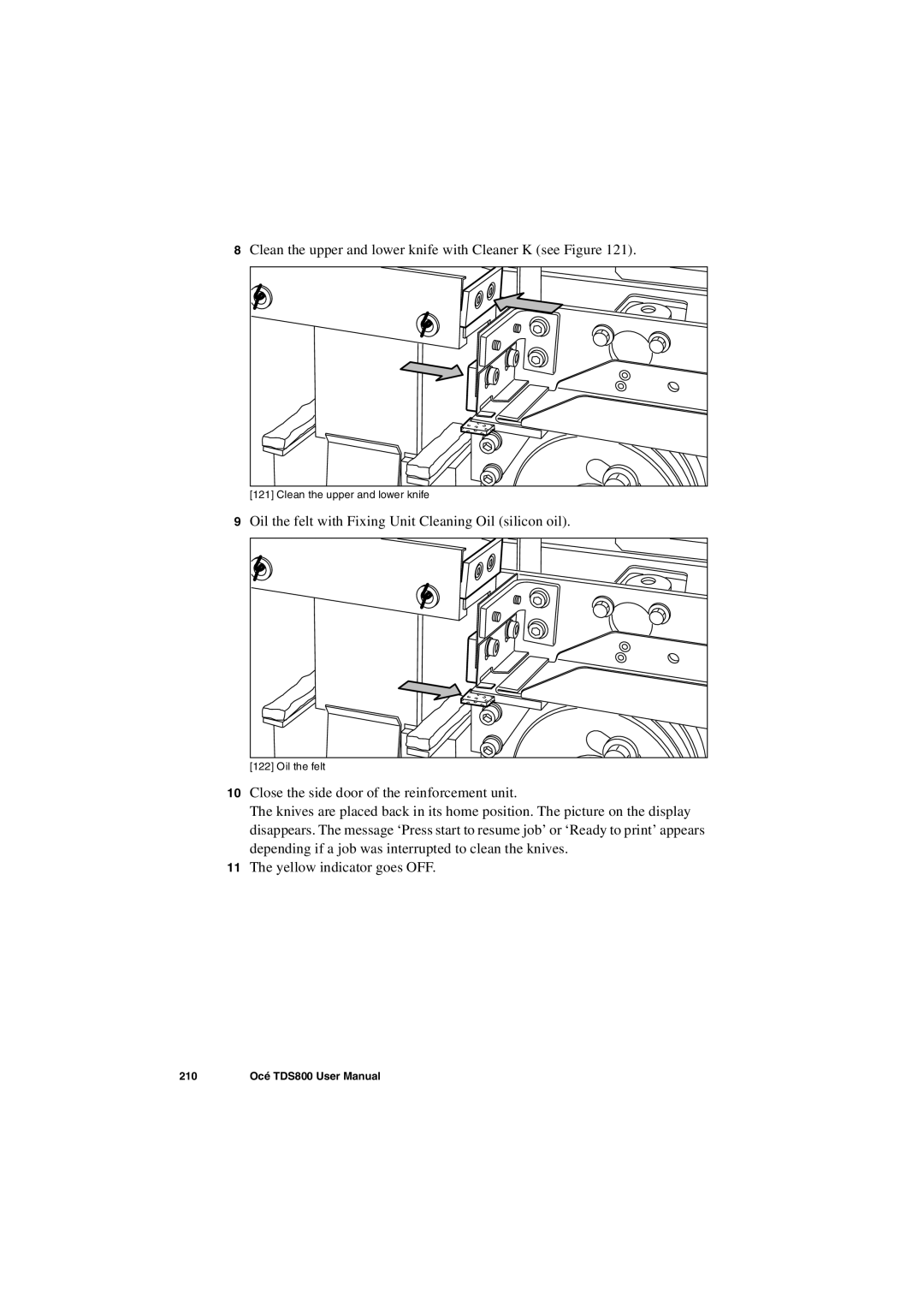 IBM TDS800 user manual Clean the upper and lower knife with Cleaner K see Figure 