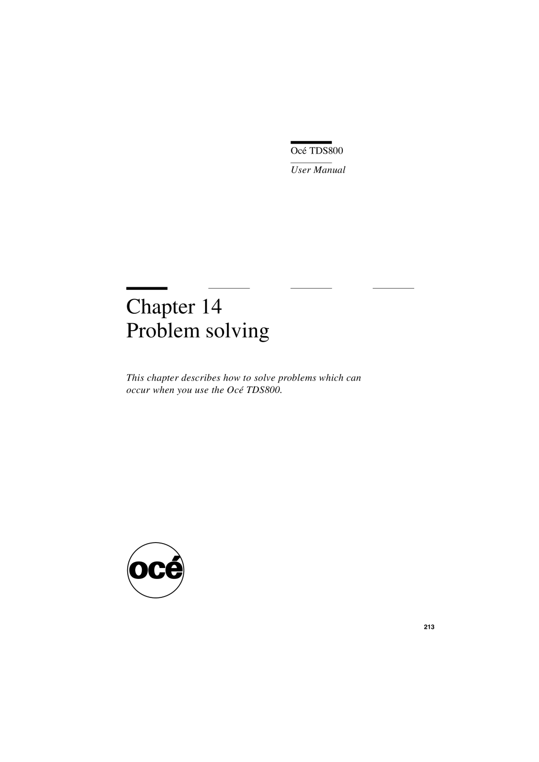 IBM TDS800 user manual Chapter Problem solving 