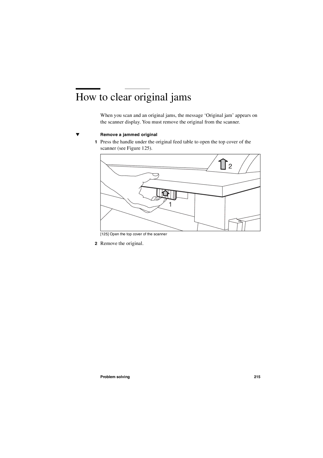 IBM TDS800 user manual How to clear original jams 