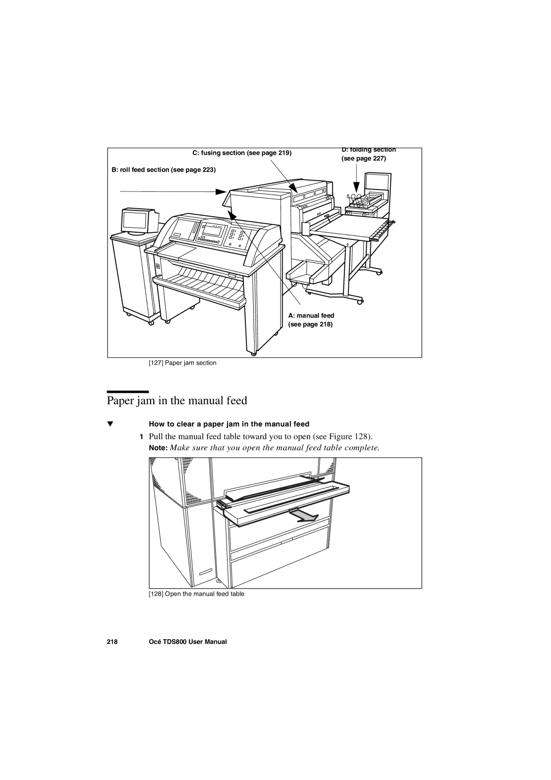 IBM TDS800 user manual Paper jam in the manual feed 