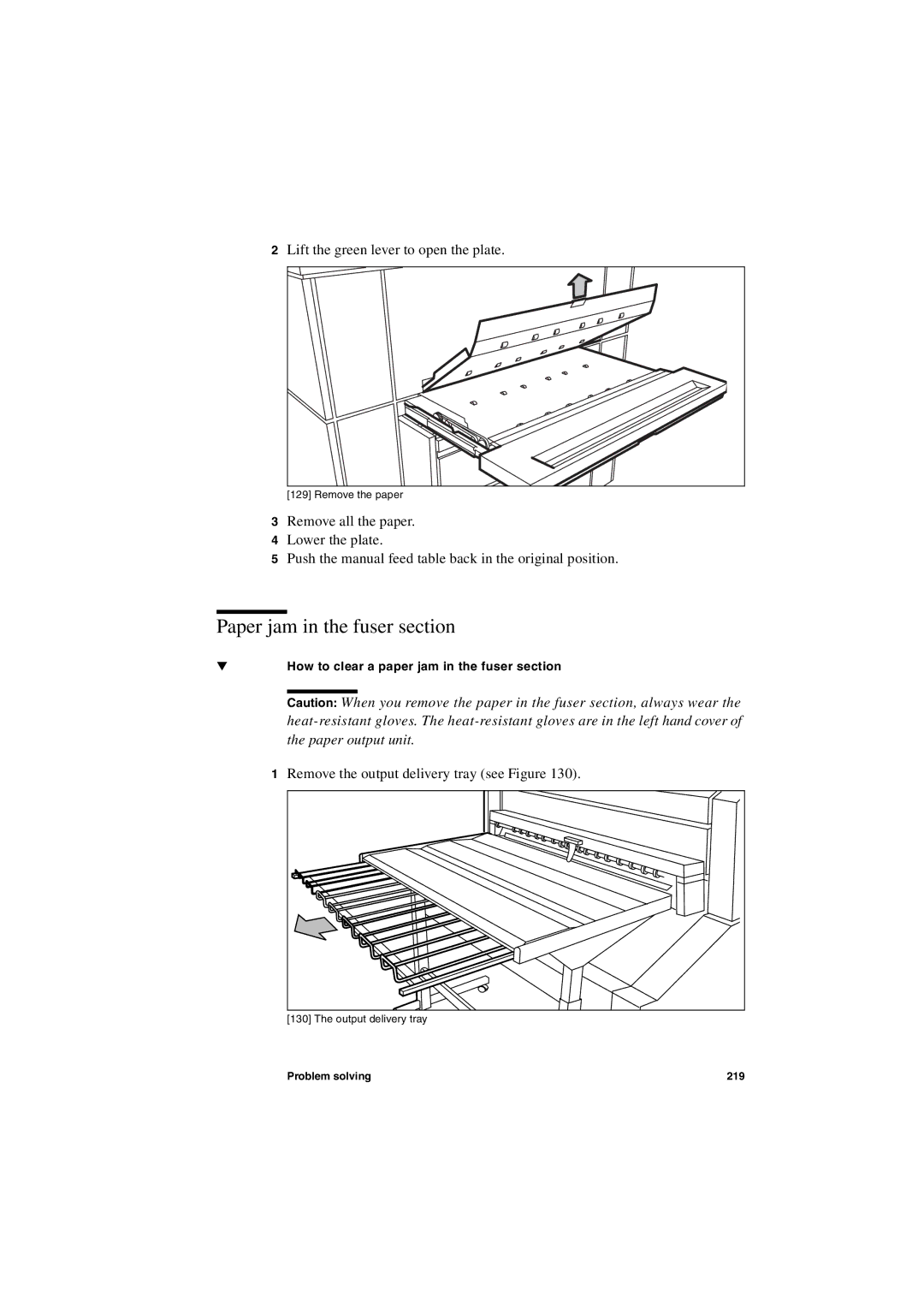 IBM TDS800 user manual Paper jam in the fuser section 