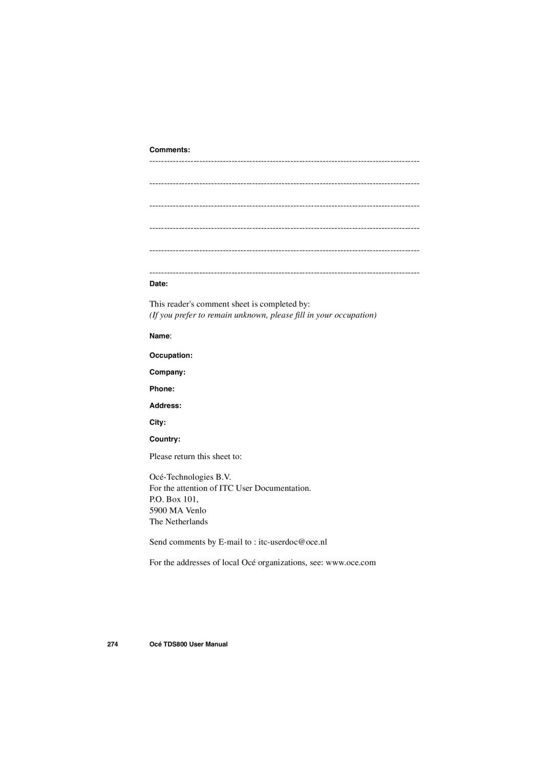 IBM TDS800 user manual This readers comment sheet is completed by 