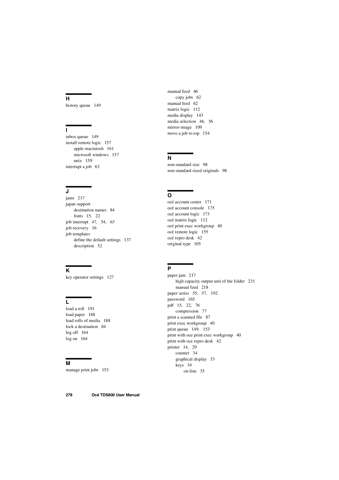 IBM TDS800 user manual Manual feed Matrix logic 112 