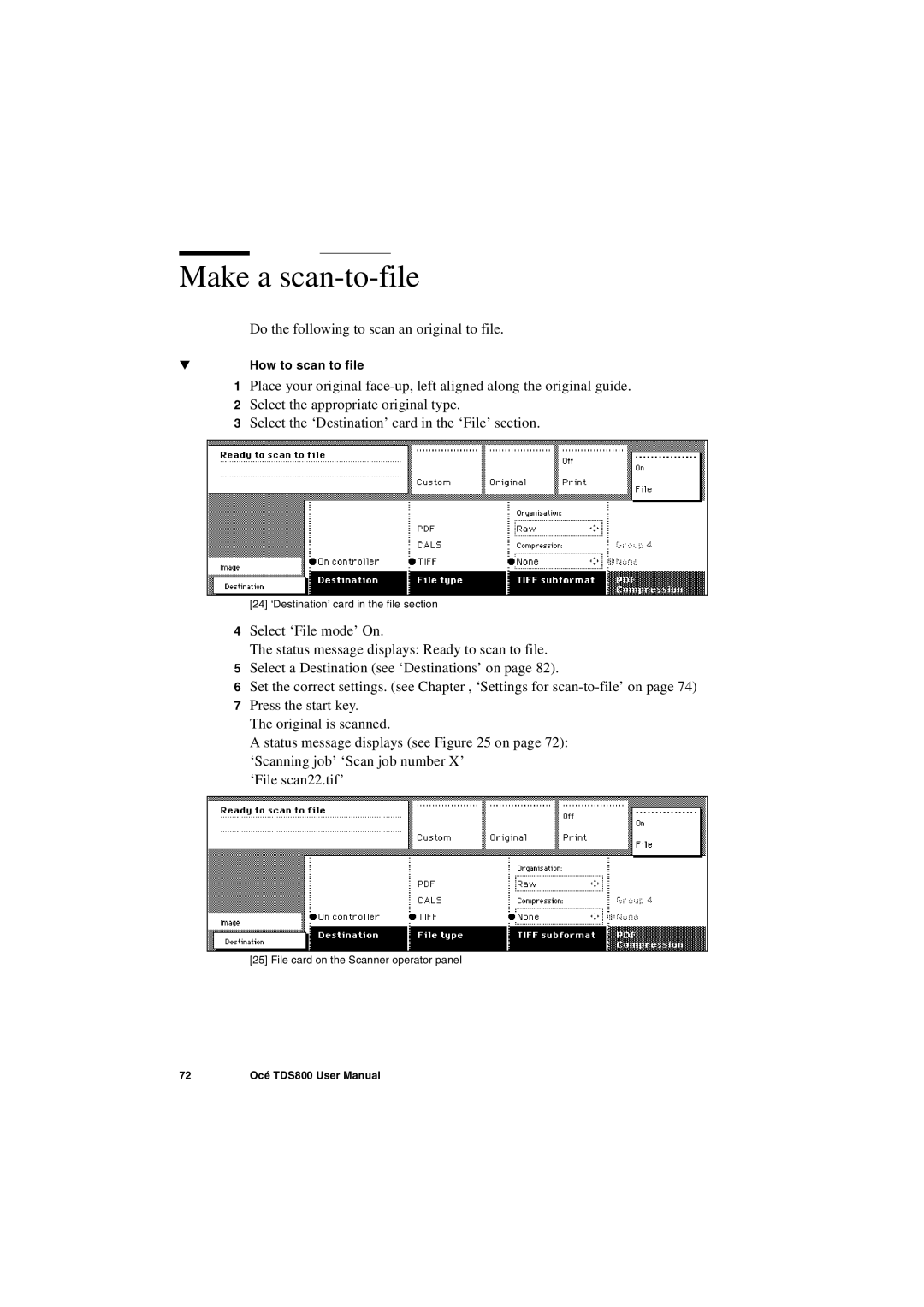 IBM TDS800 user manual Make a scan-to-file 