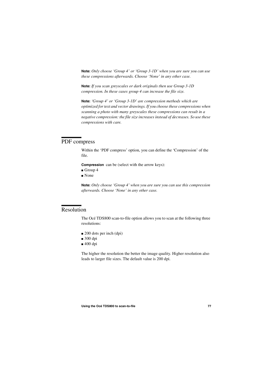 IBM TDS800 user manual Resolution 