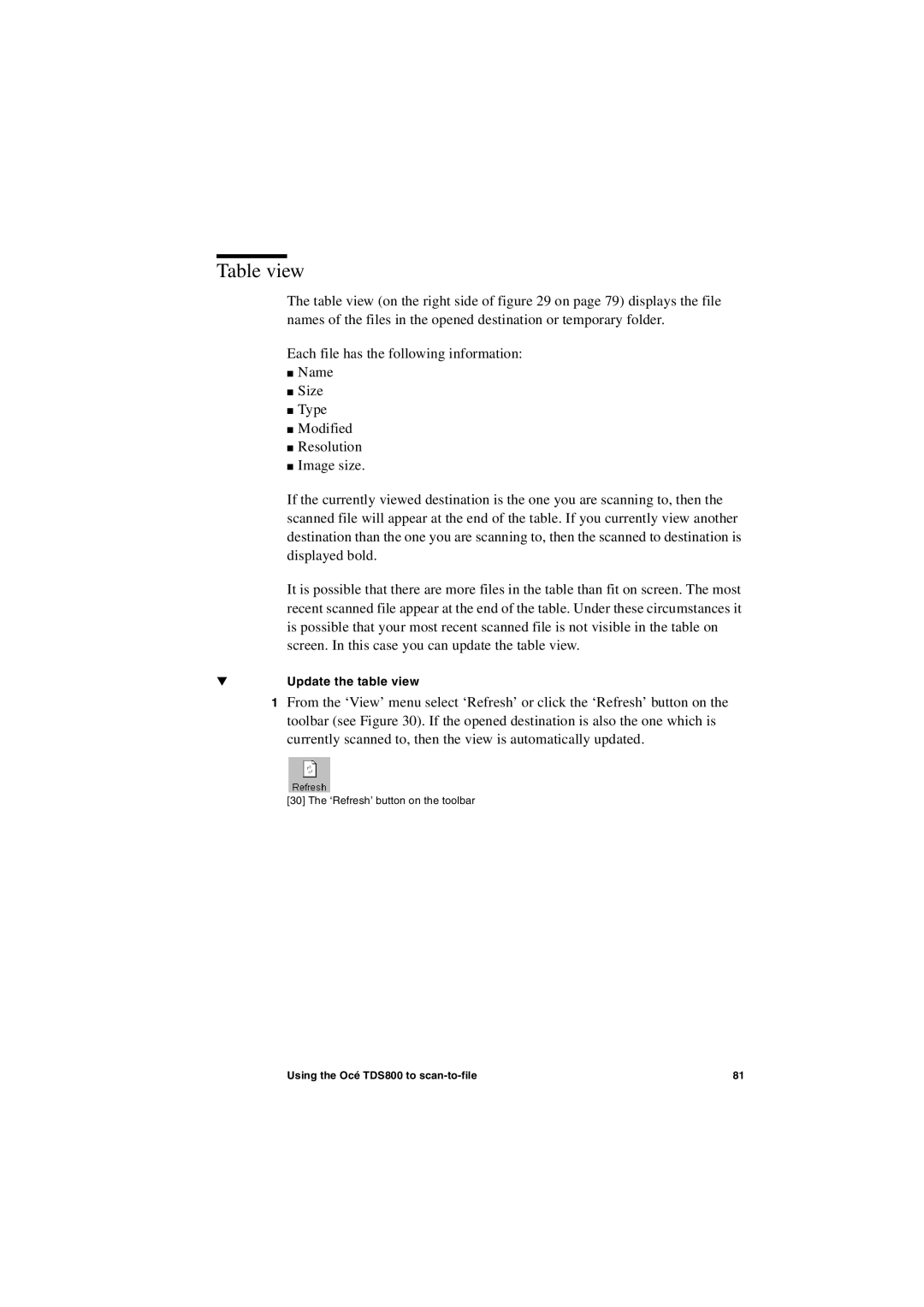 IBM TDS800 user manual Table view 