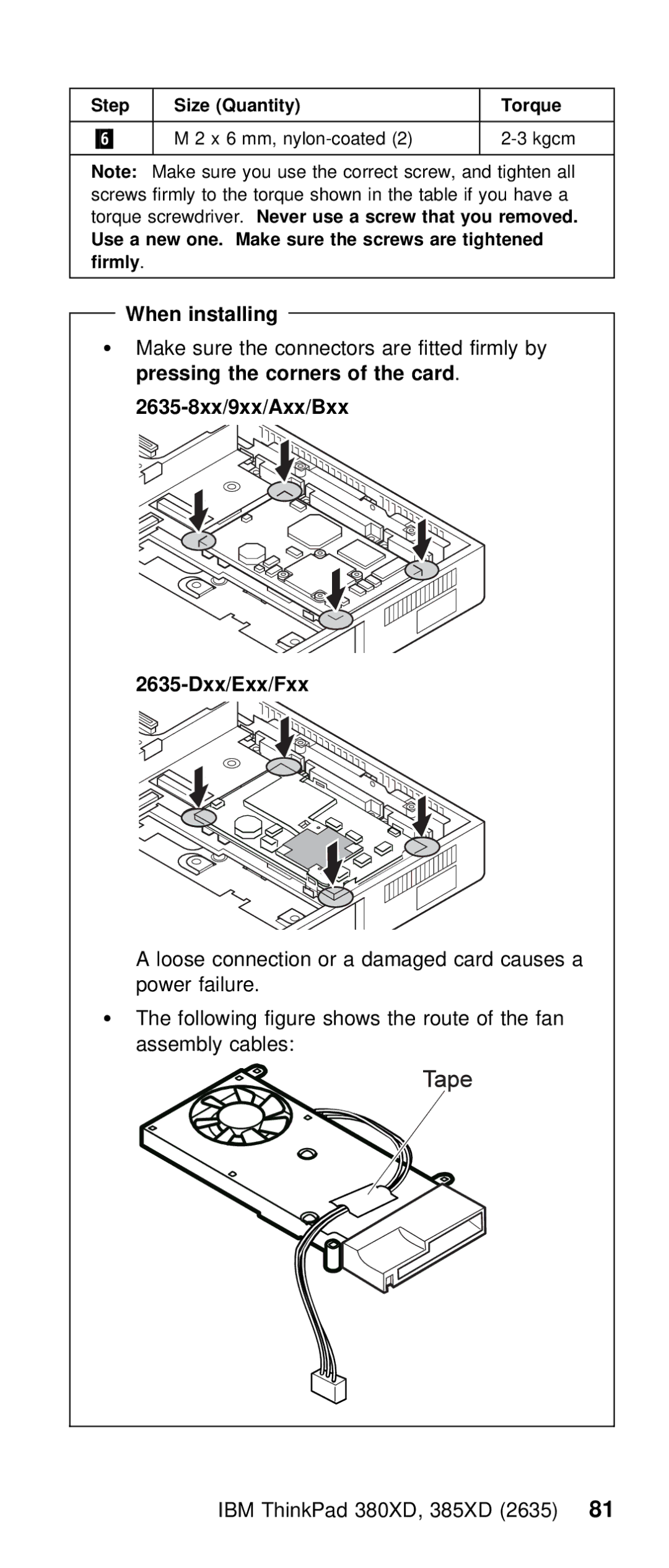 IBM THINKPAD 385XD (2635) manual New 