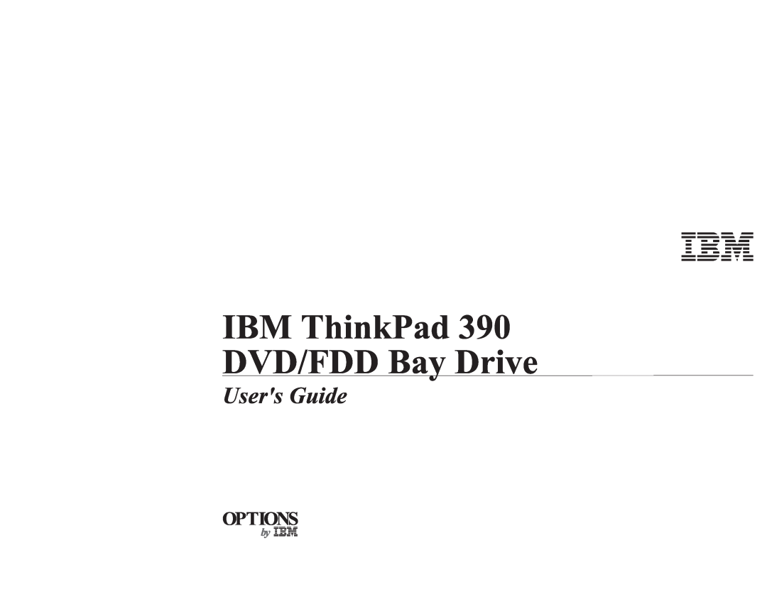 IBM THINKPAD 390 manual 