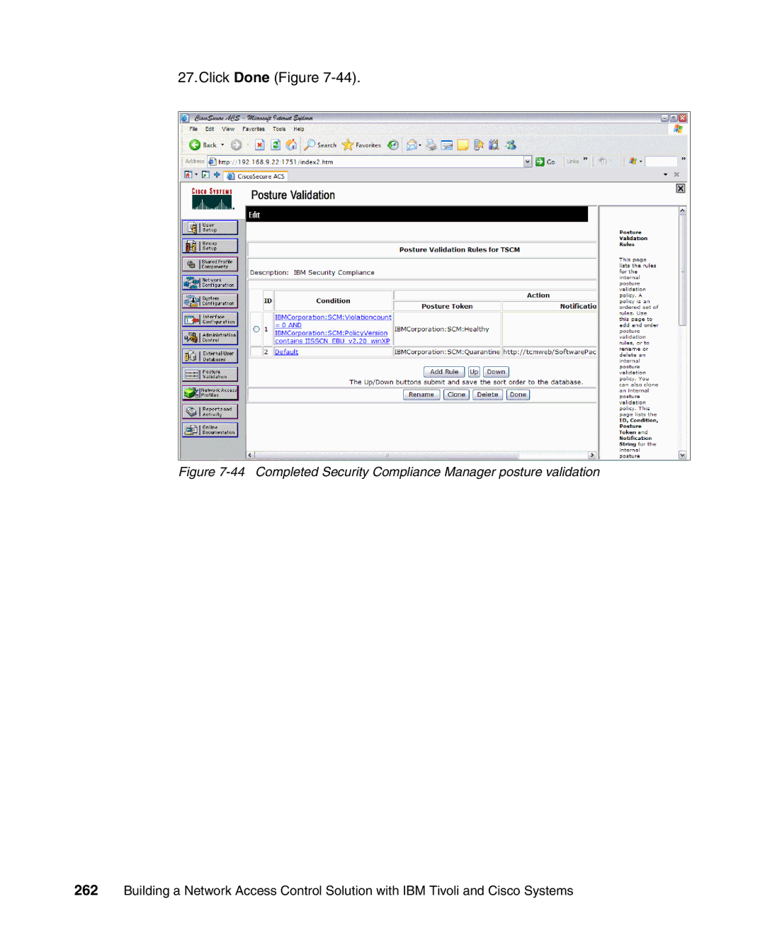 IBM Tivoli and Cisco manual Click Done Figure 