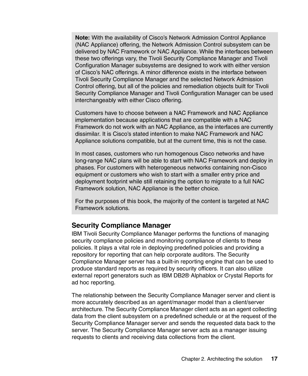 IBM Tivoli and Cisco manual Security Compliance Manager 