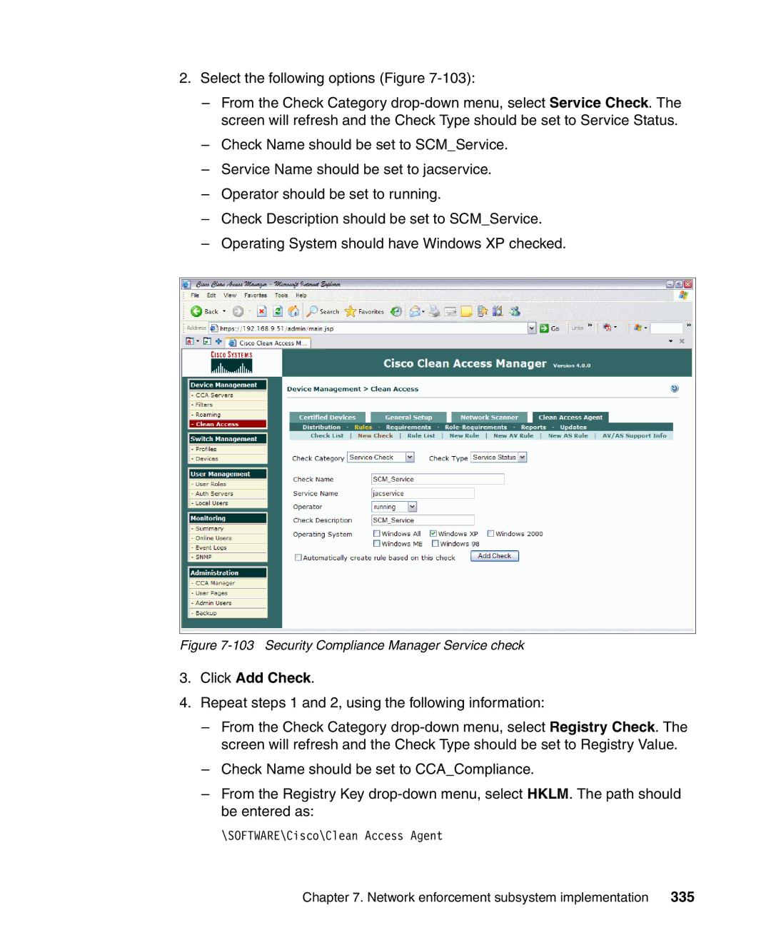 IBM Tivoli and Cisco manual Click Add Check, 335 