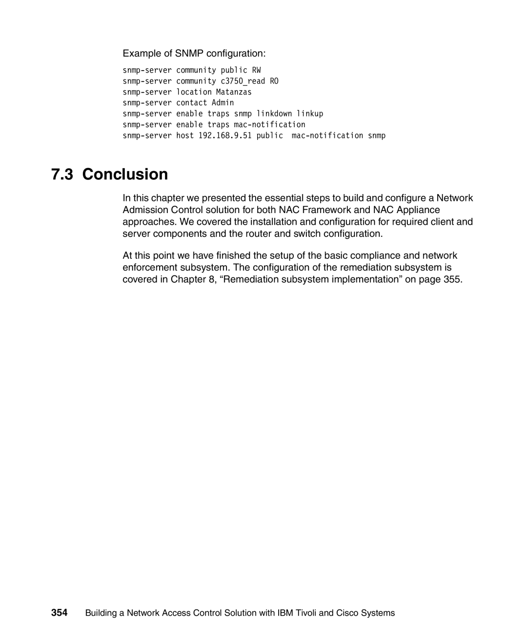 IBM Tivoli and Cisco manual Example of Snmp configuration 