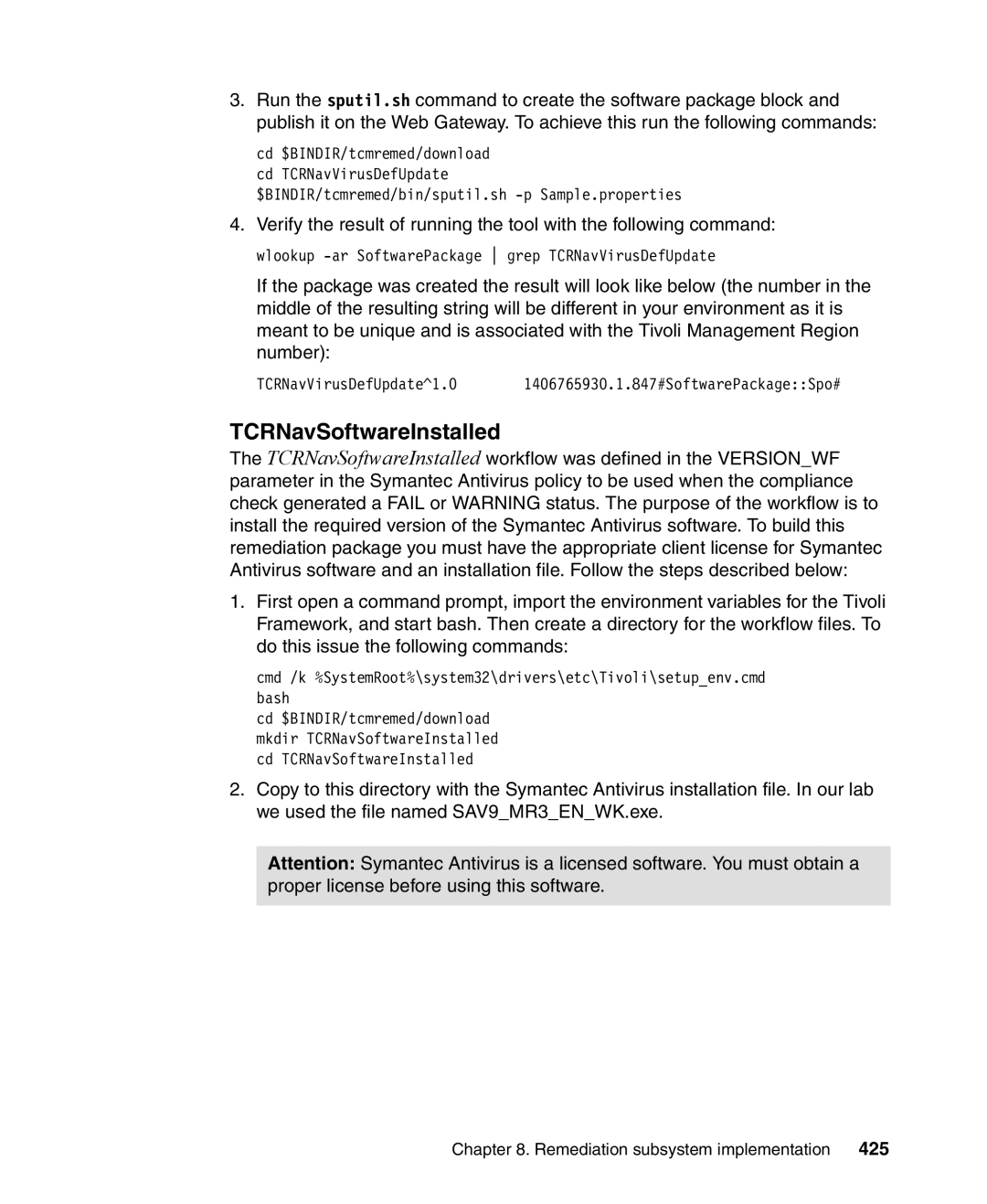 IBM Tivoli and Cisco manual TCRNavSoftwareInstalled, 425 