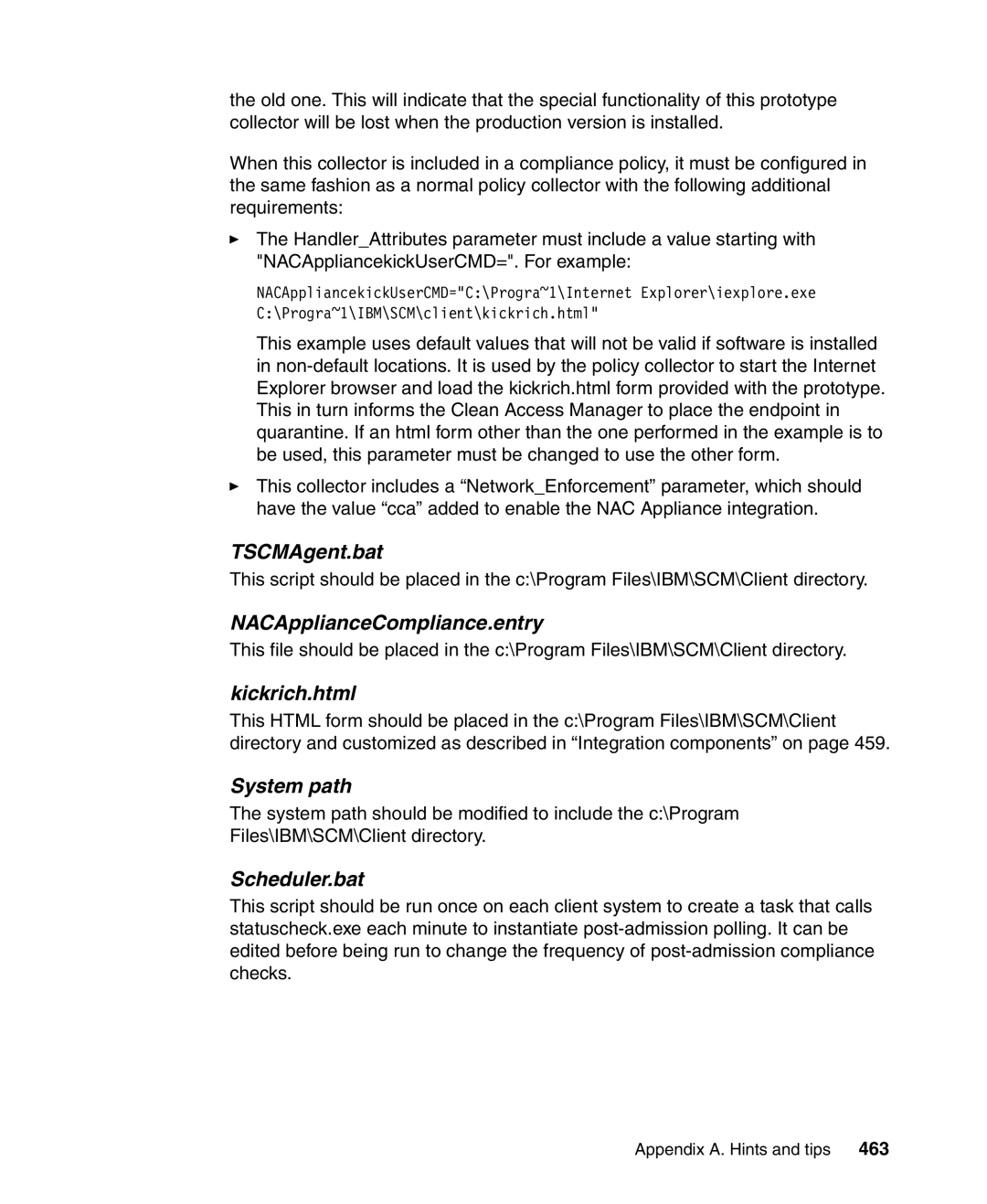 IBM Tivoli and Cisco manual System path, Scheduler.bat 