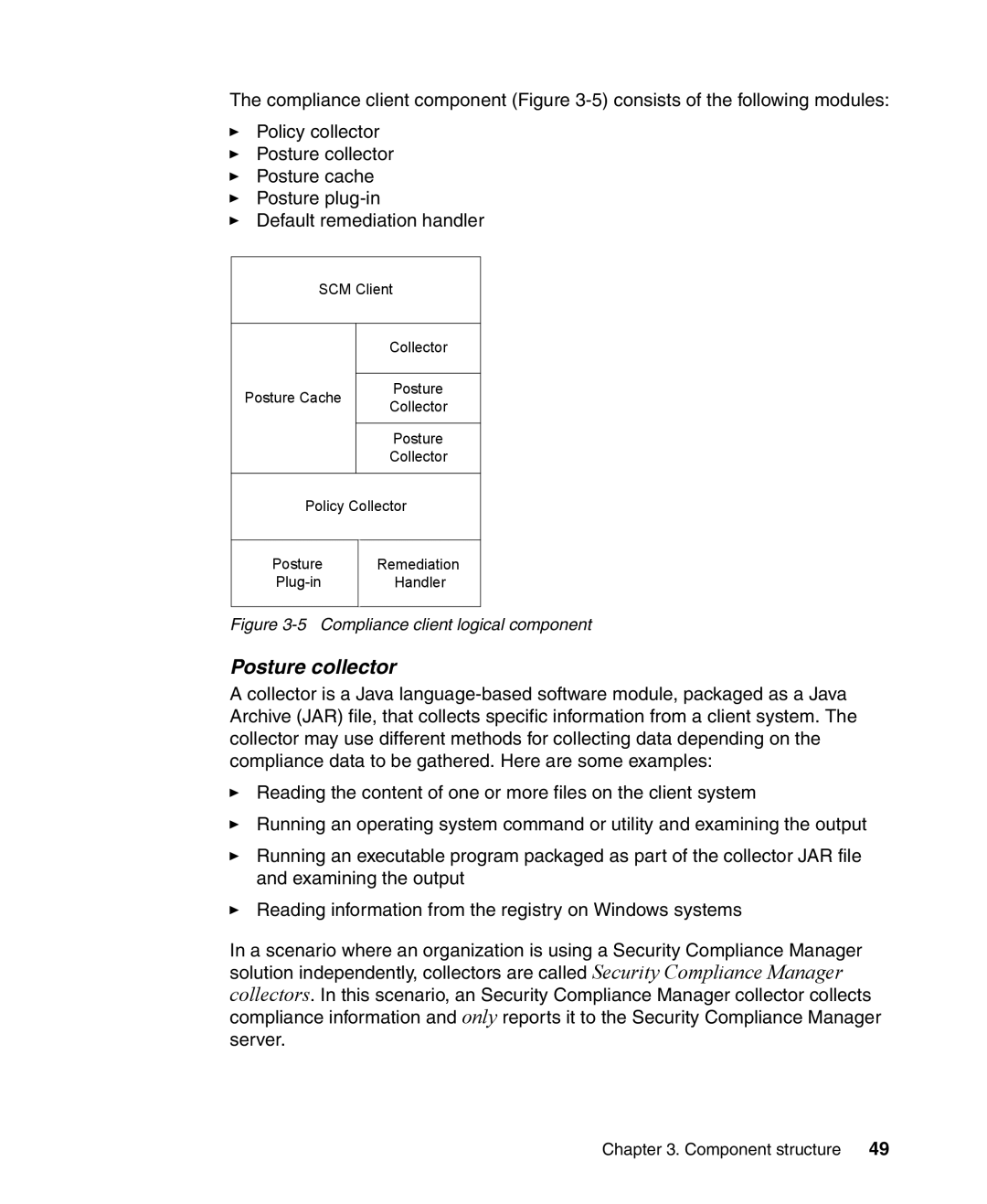 IBM Tivoli and Cisco manual Posture collector, Compliance client logical component 