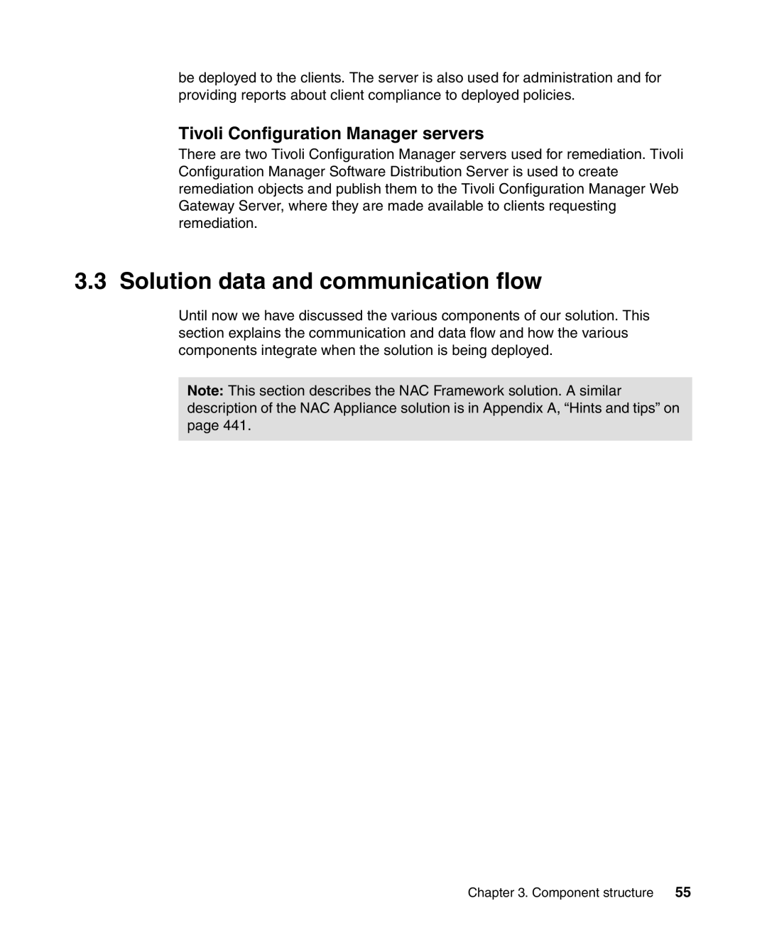 IBM Tivoli and Cisco manual Solution data and communication flow, Tivoli Configuration Manager servers 