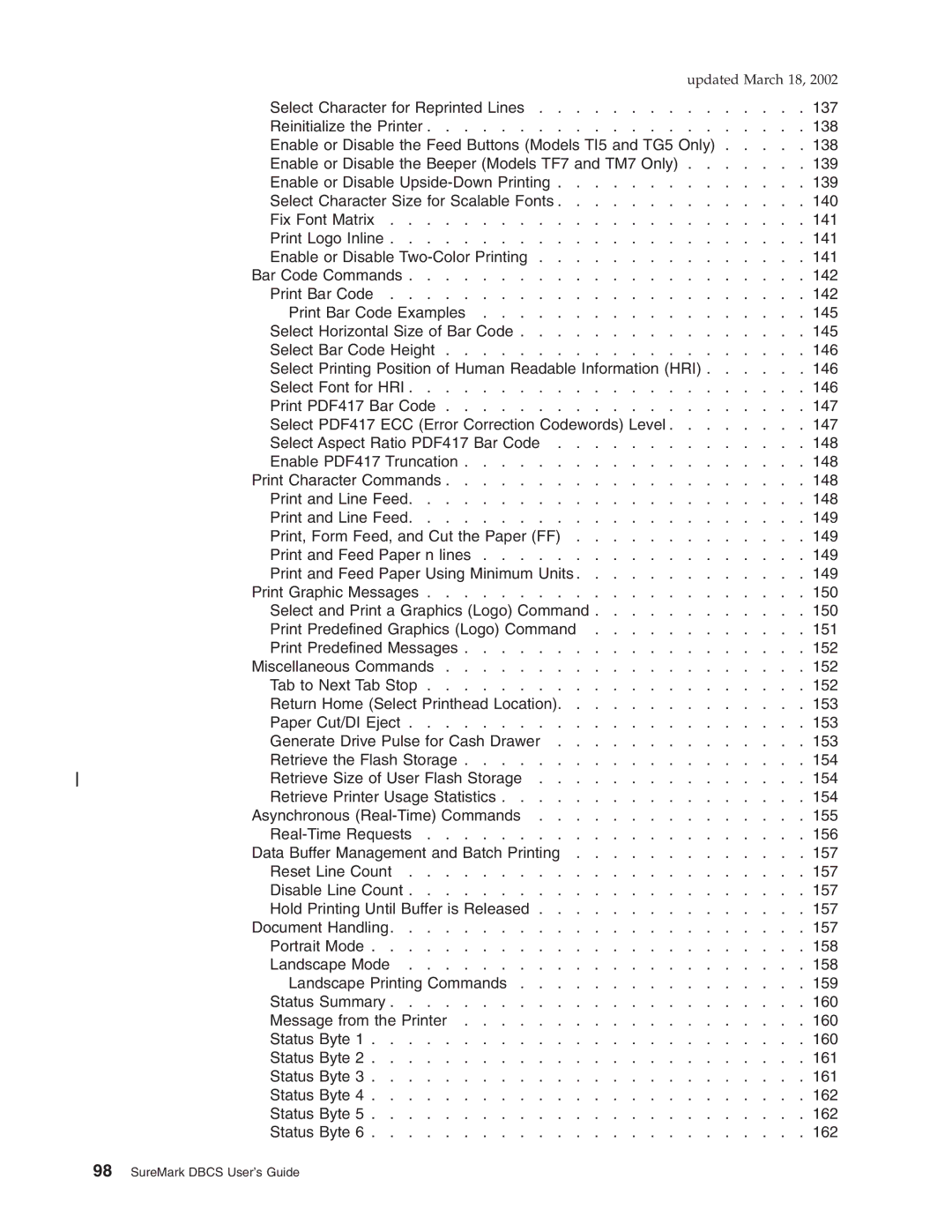 IBM TF7, TM7, TI5, TG5 manual Updated March 18 