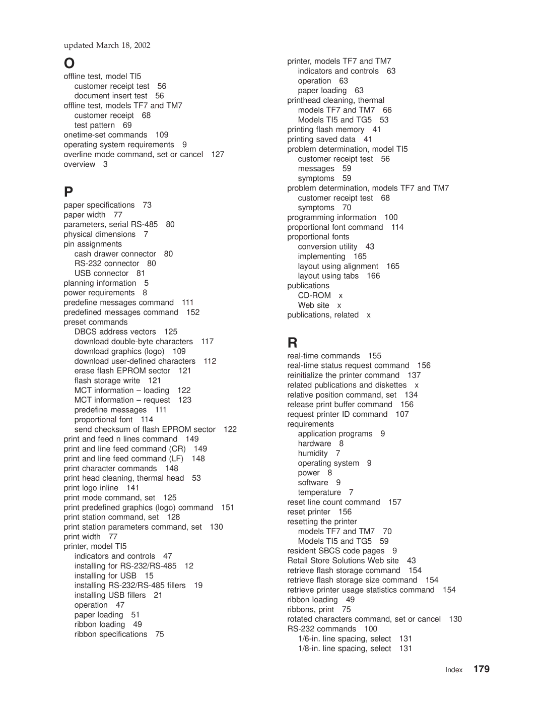 IBM TG5, TM7, TI5, TF7 manual Predefined messages command 152 