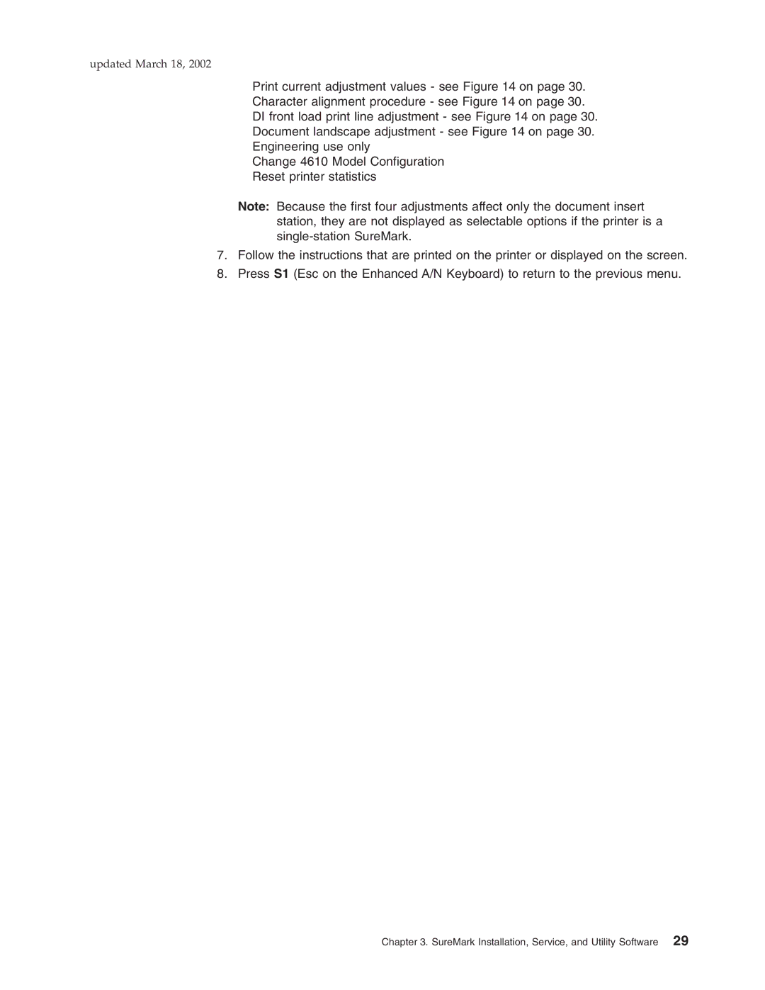 IBM TI5, TM7, TF7, TG5 manual SureMark Installation, Service, and Utility Software 