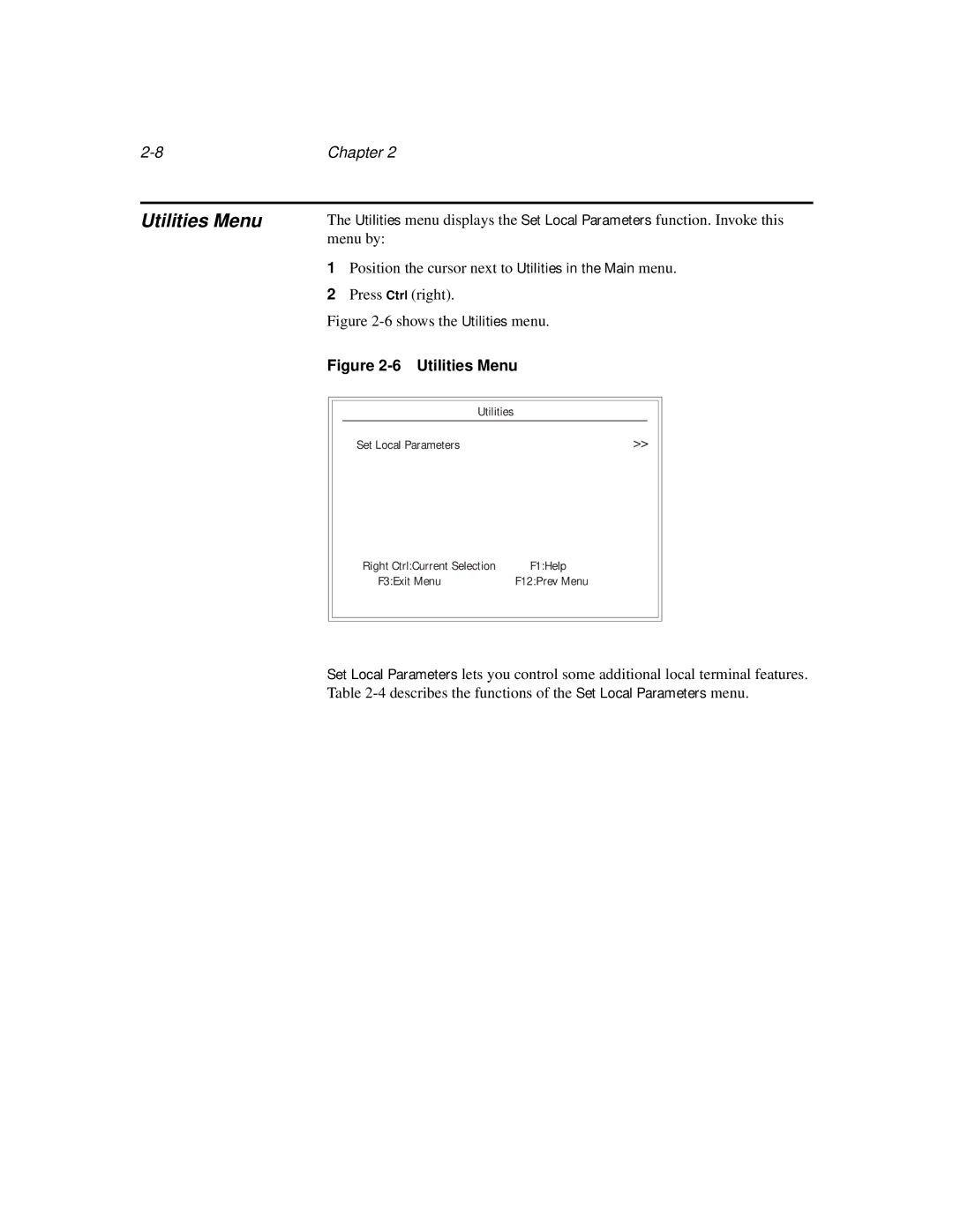 IBM TN5250 manual Utilities Menu 