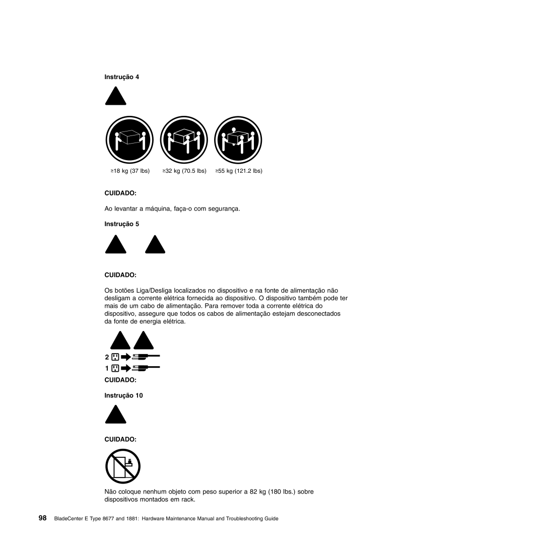 IBM Type 1881, Type 8677 manual Cuidado 