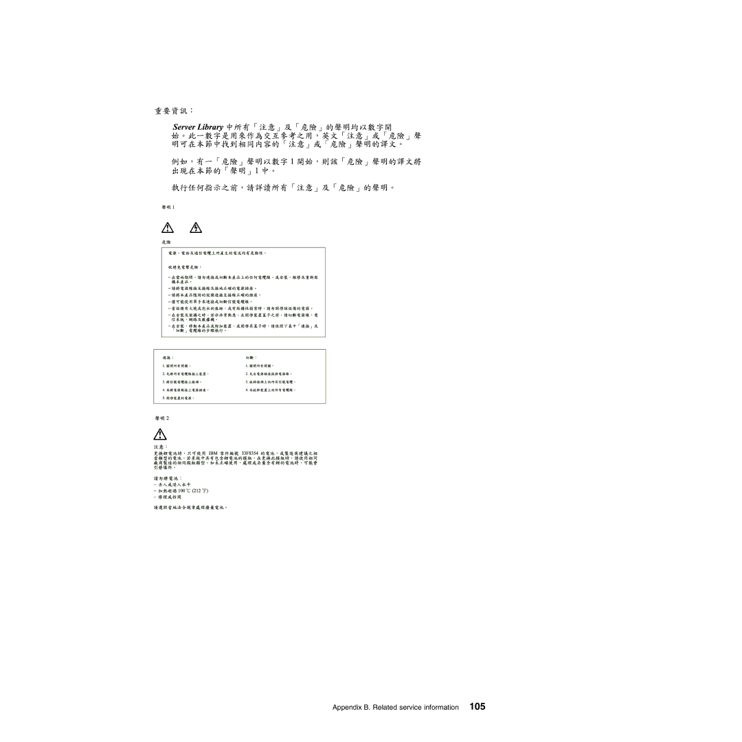 IBM Type 8677, Type 1881 manual Appendix B. Related service information 