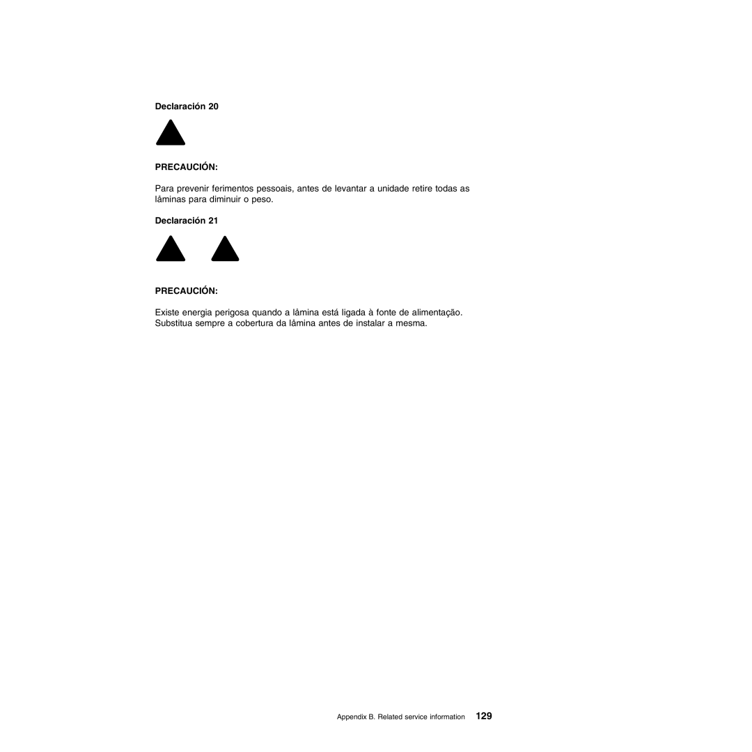 IBM Type 8677, Type 1881 manual Precaución 