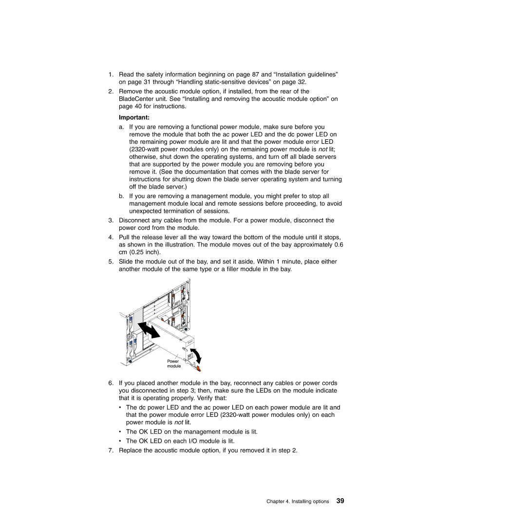 IBM Type 8677, Type 1881 manual Installing options 