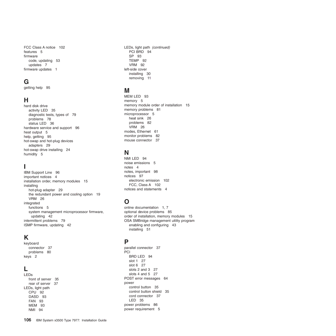 IBM Type 7977 manual Nmi Led 